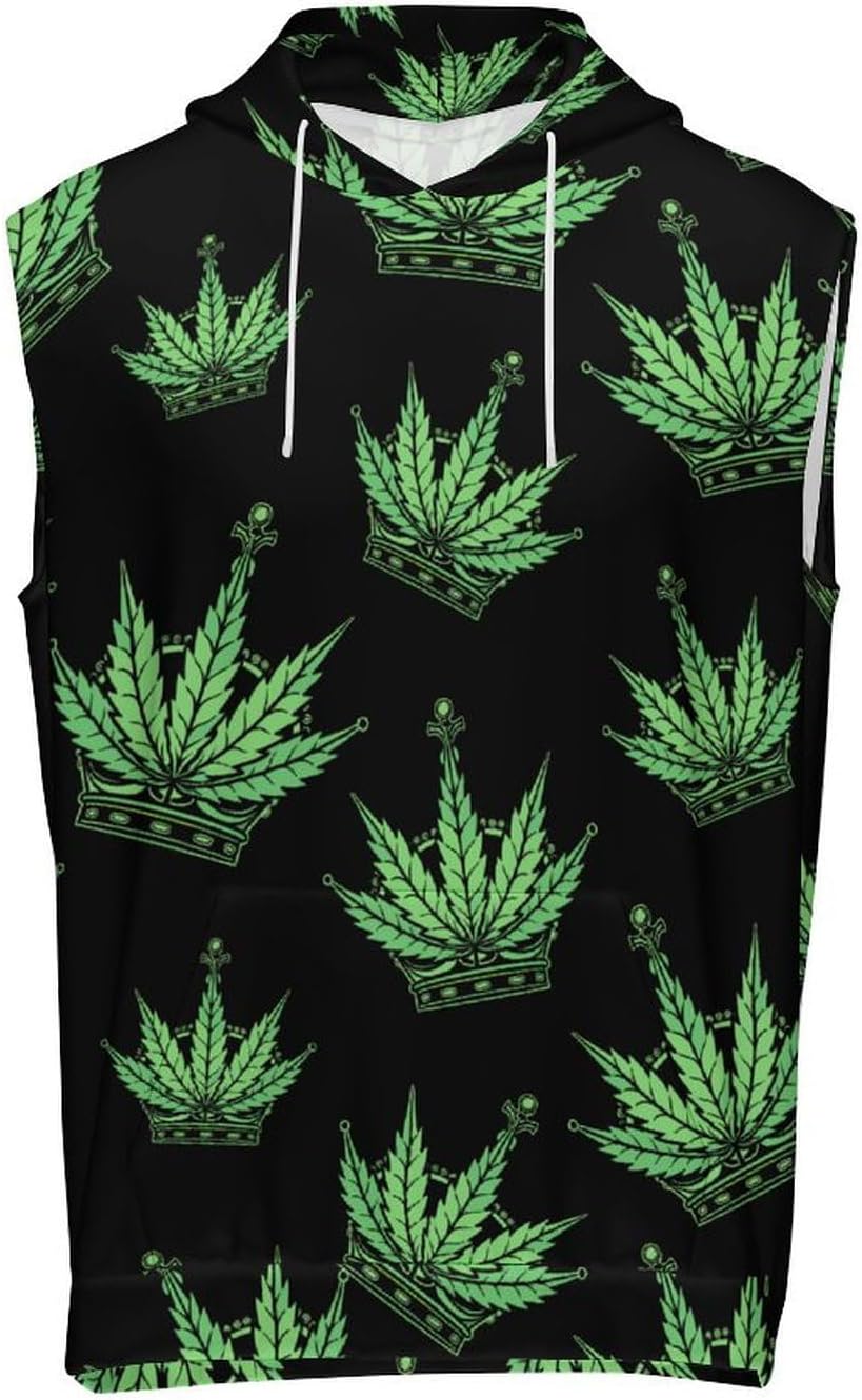 Men's Workout Hooded Tank Tops Sleeveless Muscle Gym T-Shirts