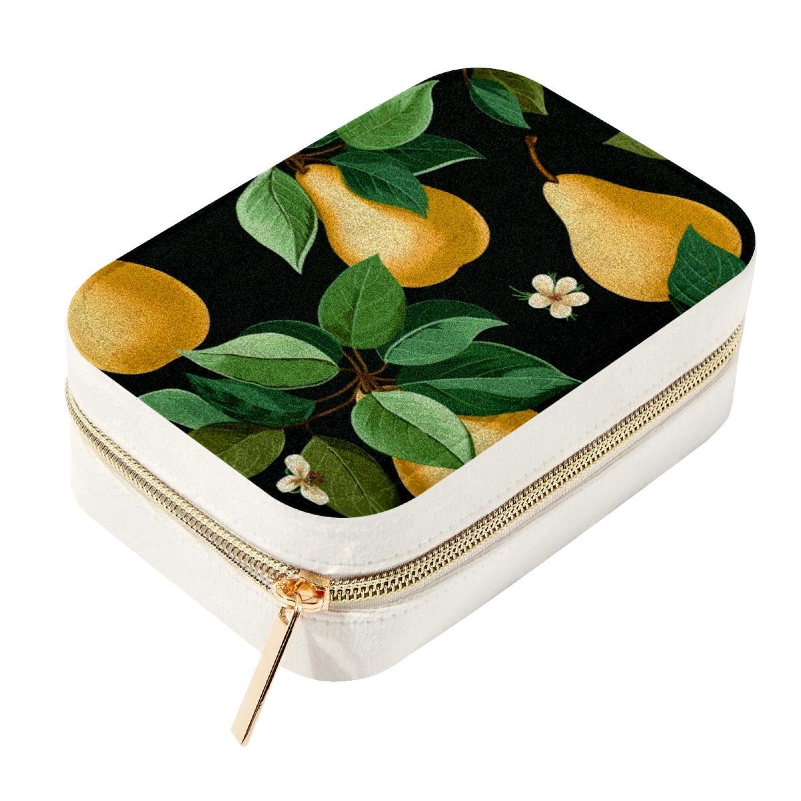 Boîte à bijoux de voyage, le cadeau idéal pour fille avec sa peinture poire