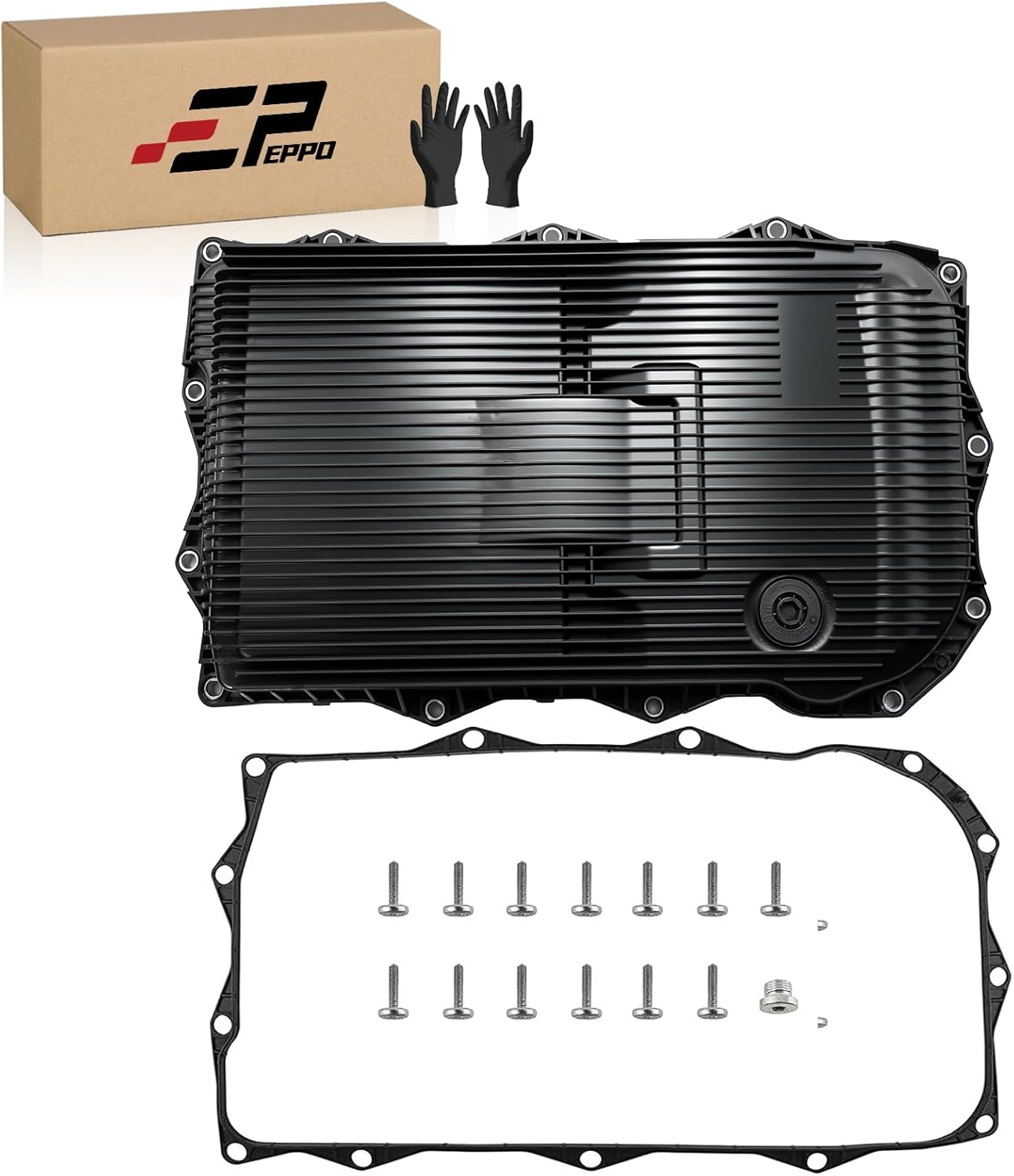 Transmission Oil Pan 24117624192 Compatible with Ram 1500 Dodge Charger Challenger BMW 320i 328d 330e 330i 335i 340i xDrive X5 528i 530i 535d 540i Chrysler 300 and Jaguar F-Type XF