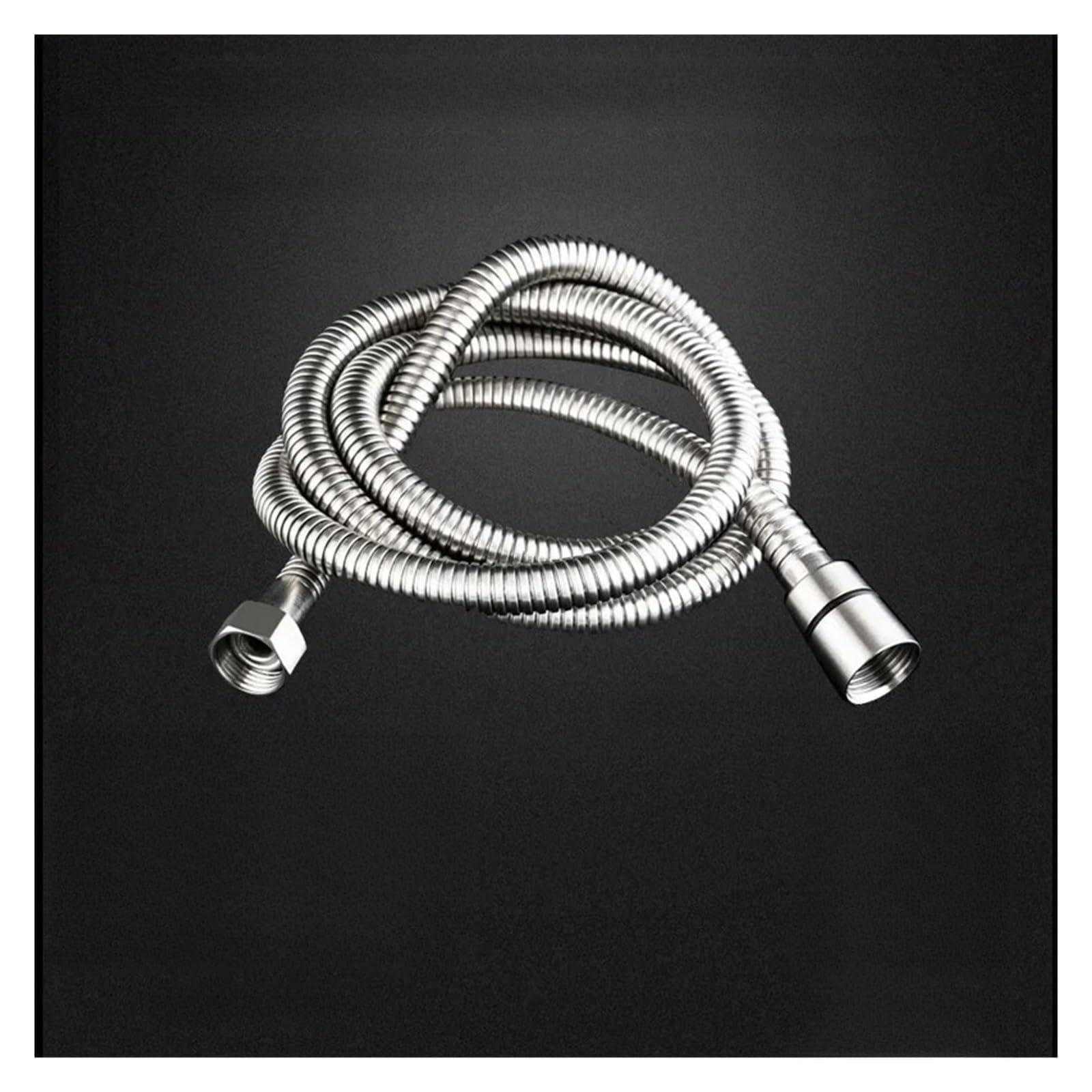 Kdberhfsa Black 1.5/2M Stainless Steel /Silver Hose Extended Tube Bathroom Shower Pipe Pipe Water Pipe Drawer Bathroom Accessories Pipes(,1.5M)