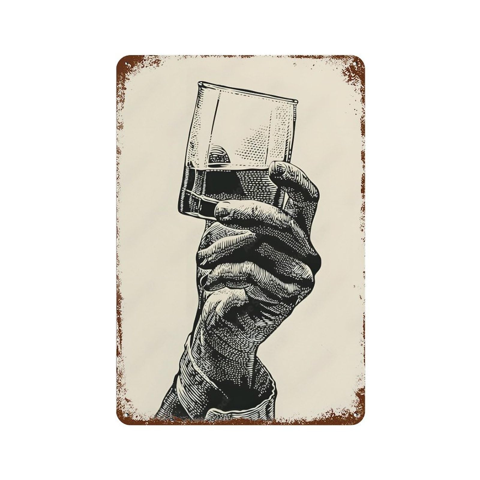 xiaoxiaoshen Whiskey In Hand Wall Decor Art Metal Tin Poster Modern Home Decor Art Home Bar Shop Decorations Vintage Sign 30x20cm