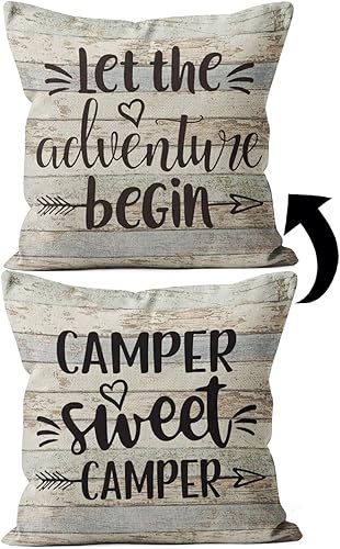 Miniatura 7 de Funda de almohada de 18 x 18 pulgadas, el mejor regalo para propietarios de casas rodantes, decoración de caravana, regalos de caravana,