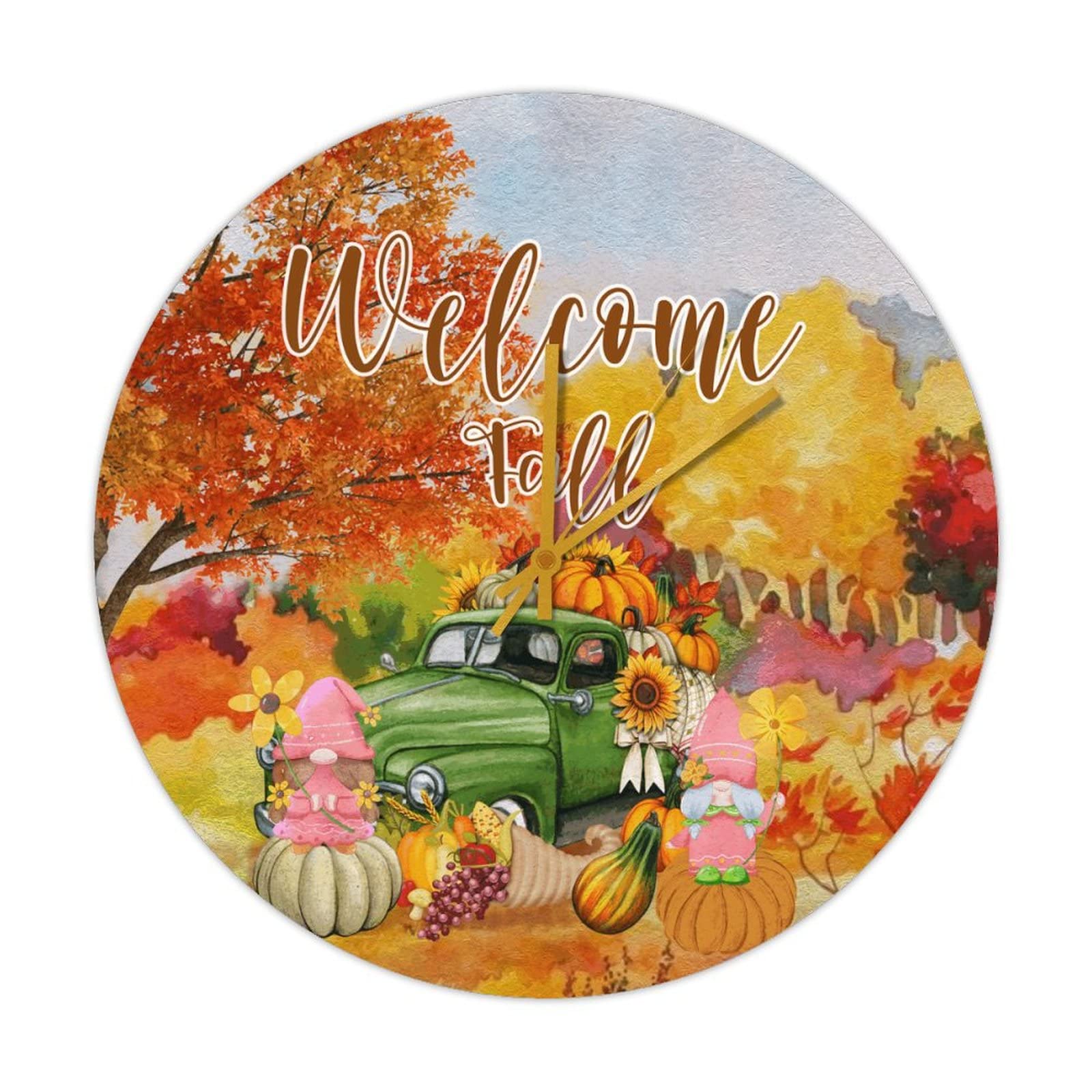 Horloge murale à quartz pour créer une entrée accueillante en automne