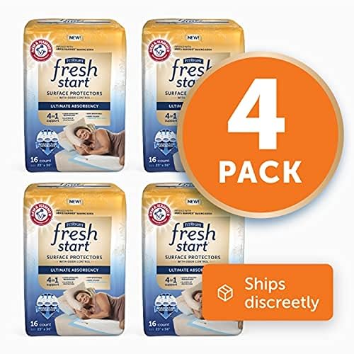 Miniatura 6 de FitRight Fresh Start Protectores de superficie, 23 x 36 pulgadas, almohadillas para incontinencia urinaria y posparto, con el poder de control de
