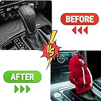 Vista 4 de Sudadera con capucha para cambio de marchas, con capucha, funda para palanca de cambios, decoración de protector de palanca de cambios de automóvil