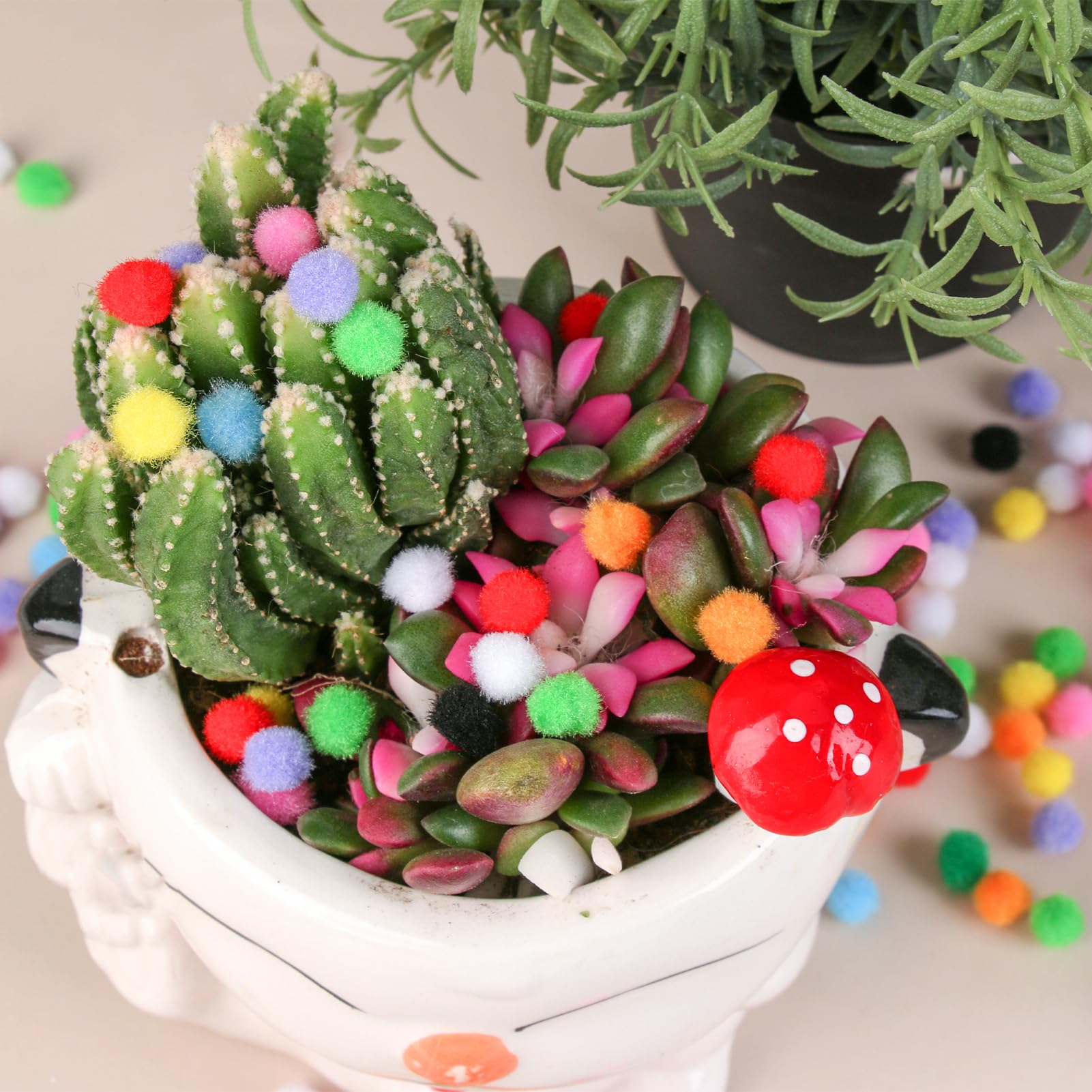 2000 Pièces Mini Pompons Loisirs Creatifs 10Mm Petit Pompoms