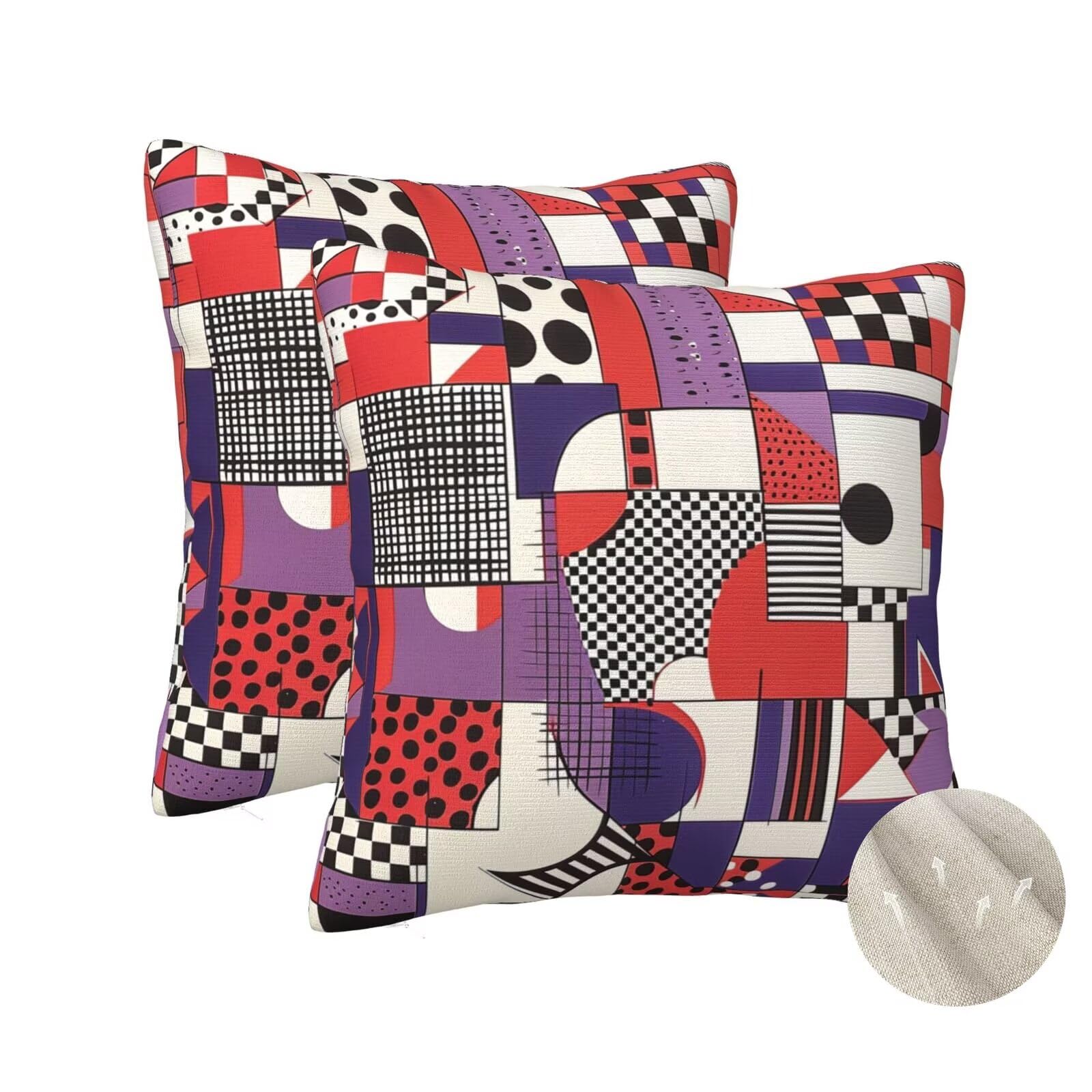 Taie oreiller carré 60x60 lot 2 housse coussin canape rénovation