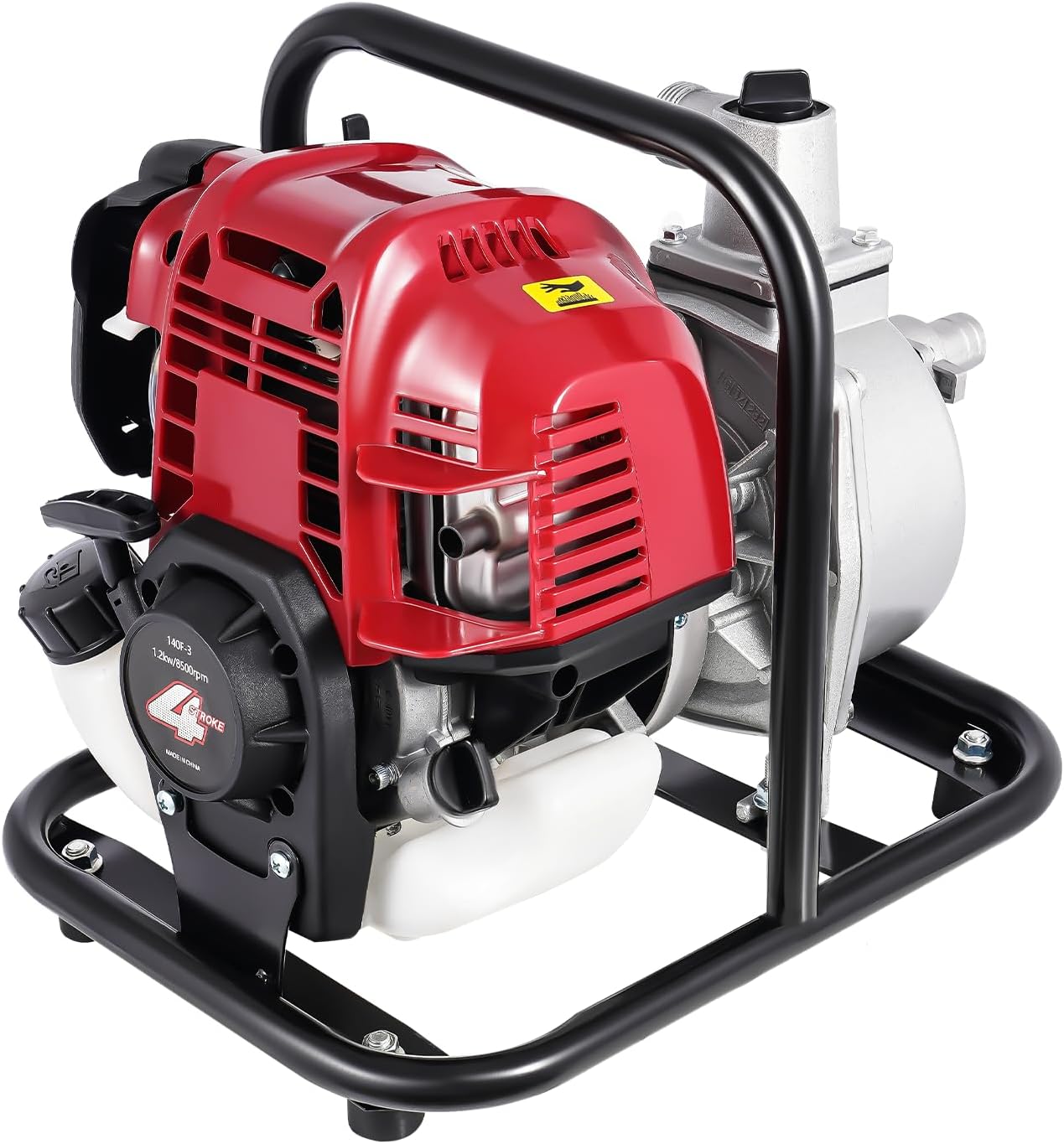 4-stroke 38cc 1.6hp Gas Engine Water Pump,Single-Cylinder 1inch Air-Cooled Gasoline Powered Trash Water Pump,Portable High Pressure for Irrigation Pool and Water Transfer,282.5ft³/h