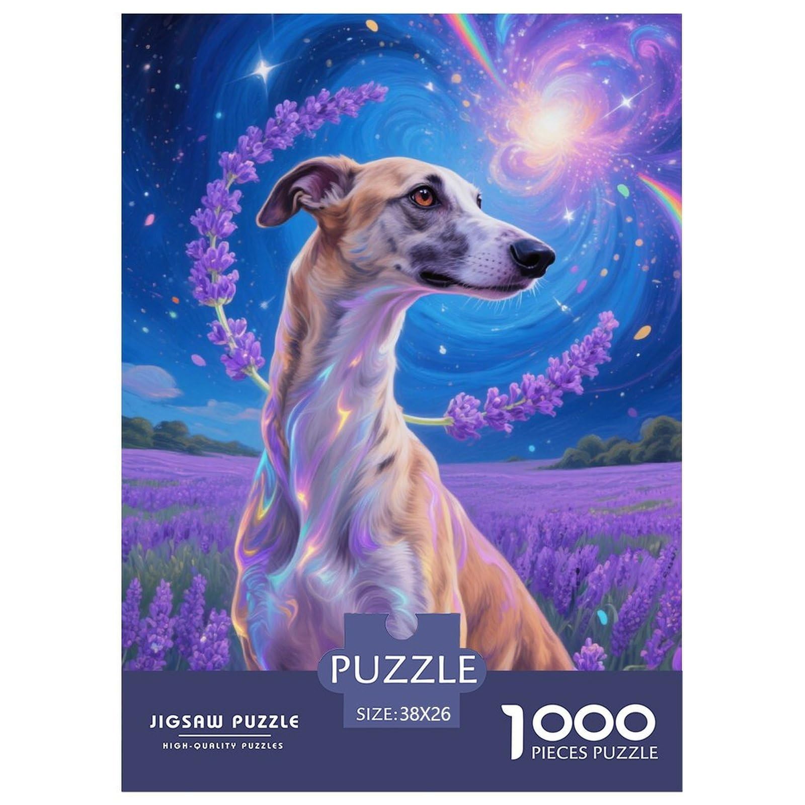 Greyhound Jigsaw Puzzles Puzzle for Adults Kids. 1000 Pieces Great Gifts Challenge Toy Educational Games Home Decoration for Adults& Kids Age 14 Years Up 38x26cm/1000pcs