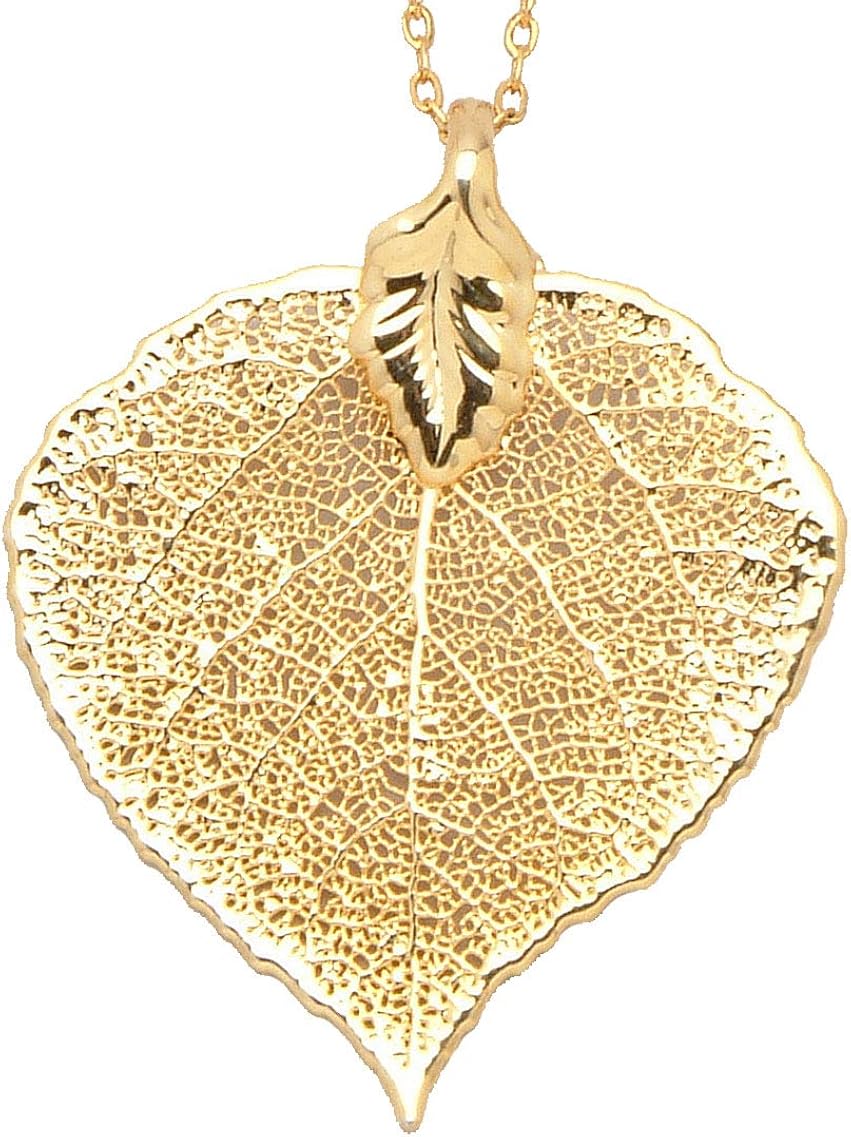 Gold plated leaf pendant Clearance