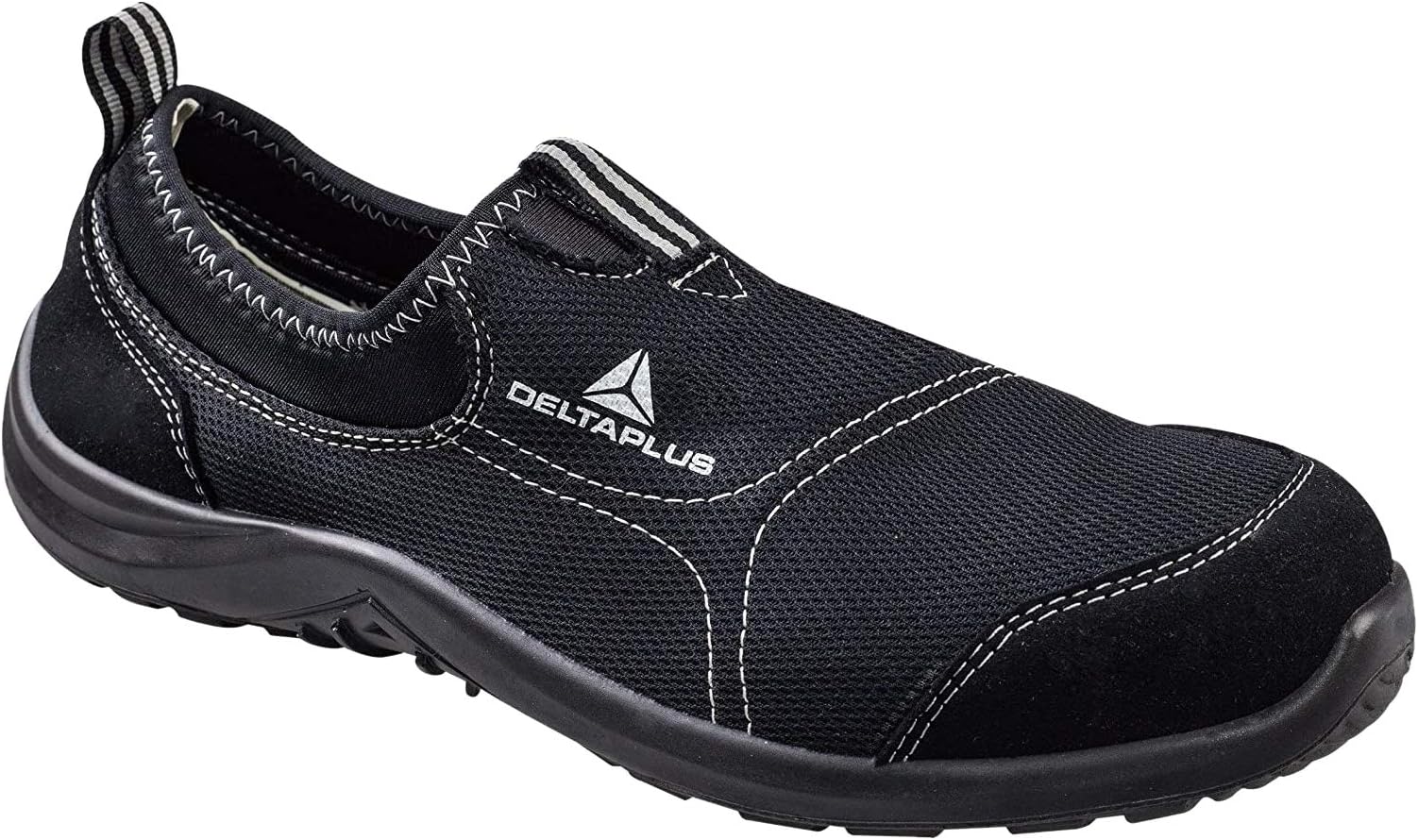 Delta Plus-Miami Mens/Womens Slip On Canvas Safety Steel Toe/Midsole Shoes UK 10 / EU 44 Black