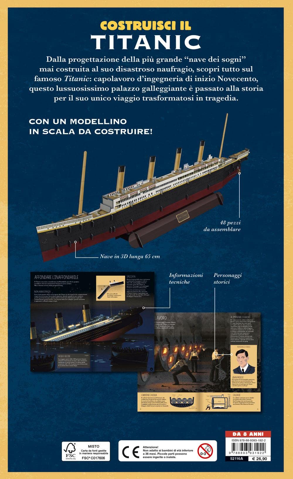 Costruisci il Titanic. Con 48 pezzi per costruire un modellino