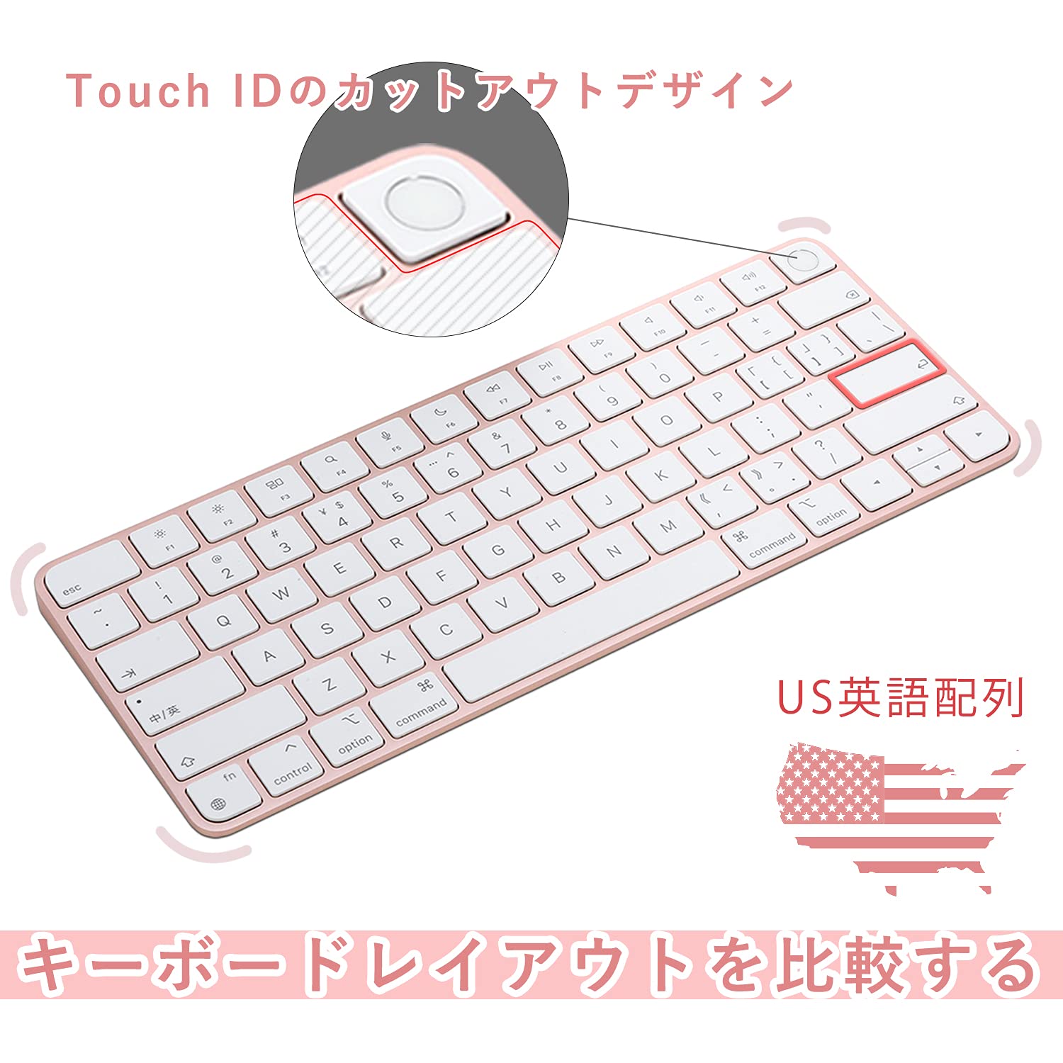 Amazon.co.jp: iMac Magic Keyboard用キーボードカバー 対応英語US配列