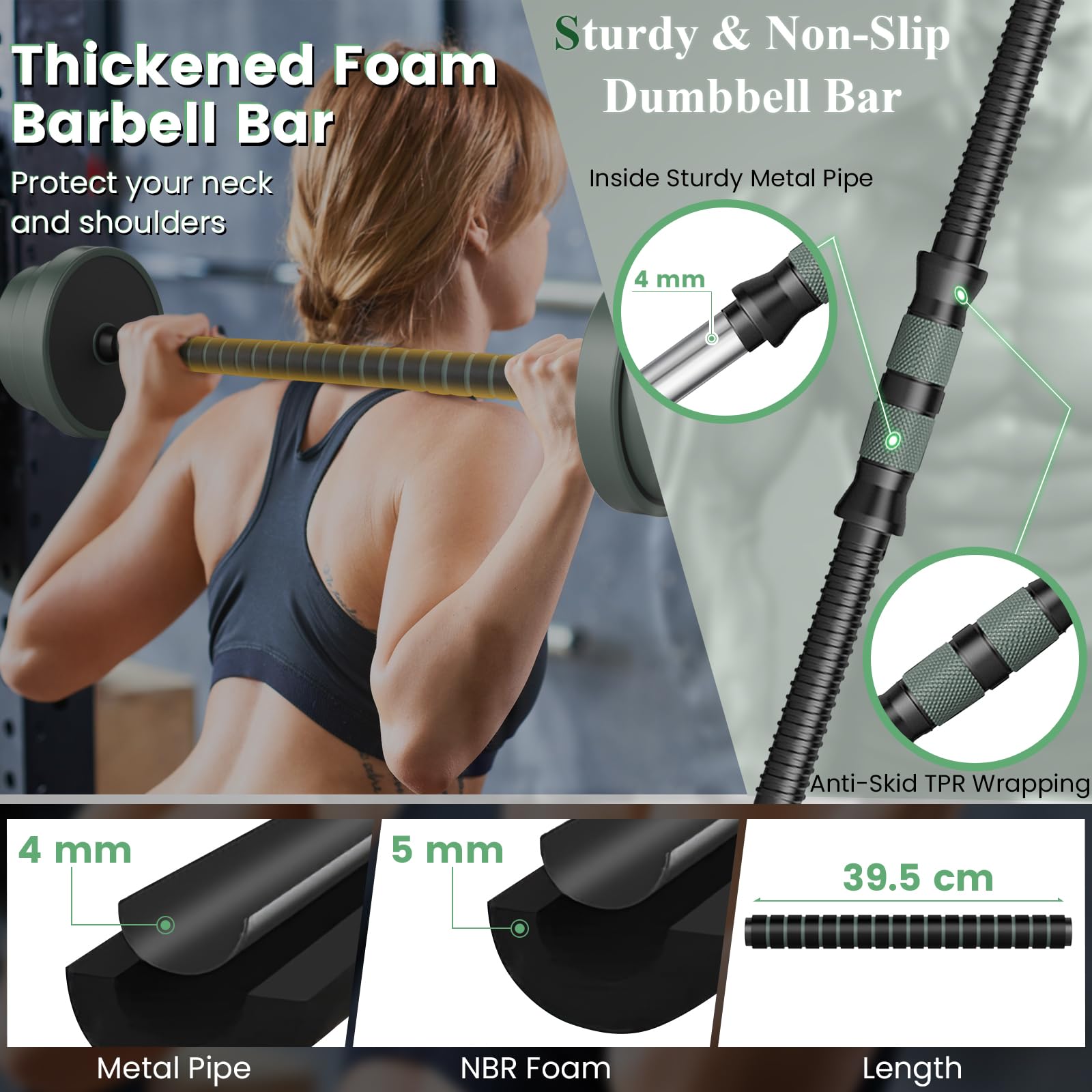 KOMFOTTEU Mancuernas Ajustables 4 en 1, Juego de Pesas para Gimnasio en Casa con Barras, Mancuernas, Kettlebells, Soporte para Flexiones, Entrenamiento de Fuerza para Hogar, Oficina