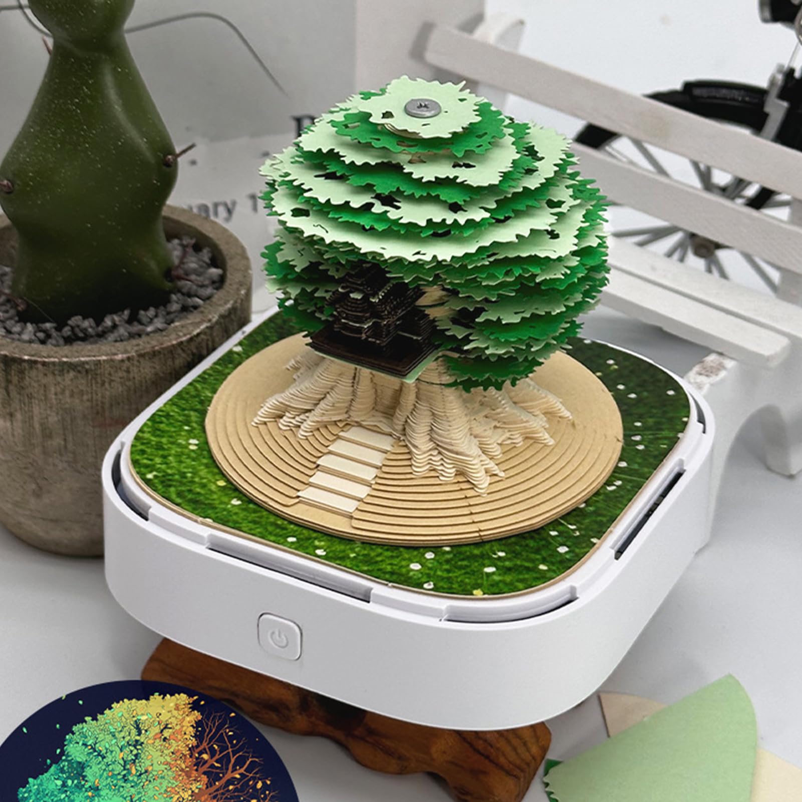 Kalender 2026-3D Papier Skulptur Tischkalender 2026 | Tagesplaner | Notizblock für Studenten Erwachsene Büro Home Study Tischplatte Weihnachten Geburtstag