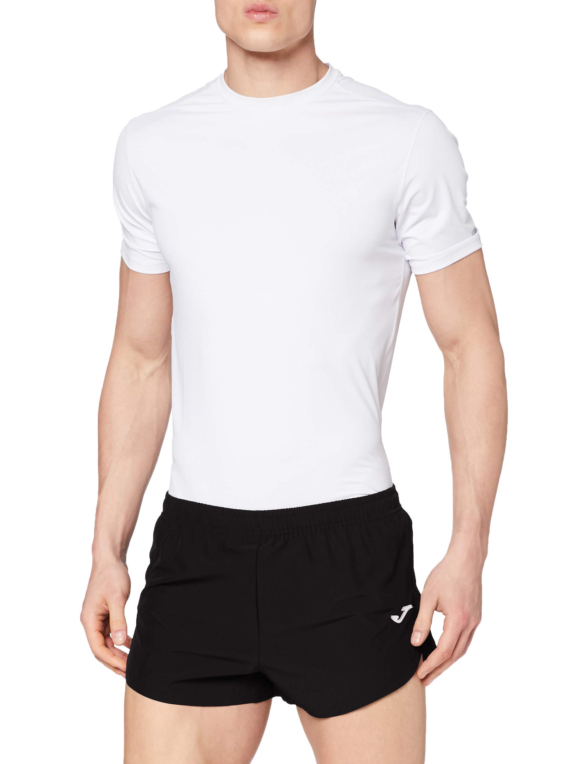 Joma Pantalón Corto Running Hombre 3XS - XL, Olimpia - Short Sin Costuras para Correr con Braguero y Bolsillo Interno