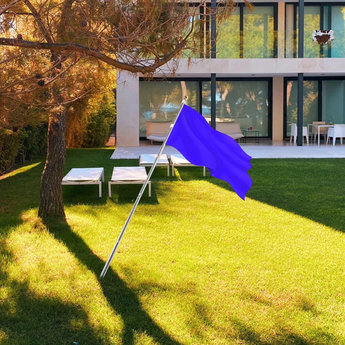 2 Stück Edelstahl Fahnenmast 1,8m Drehbarer Ring gegen Verdrehen Robust für Garten und Gartenparty