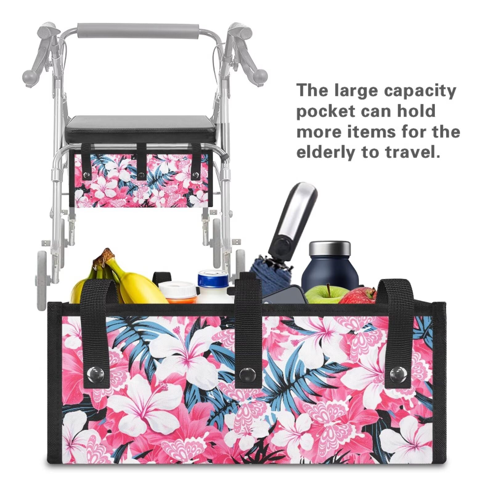 Walker Basket - Tropical Floral Under Seat Bag -7 Walker Basket - Tropical Floral Under Seat Bag -7