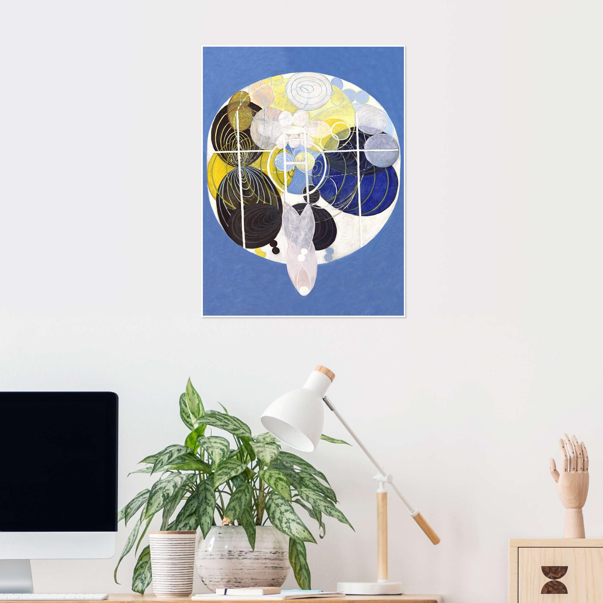 Posterlounge Le grandi immagini di figure, n. 5 Poster | 90 x 120 cm di Hilma af Klint Blu Quadri Decorazione per pareti