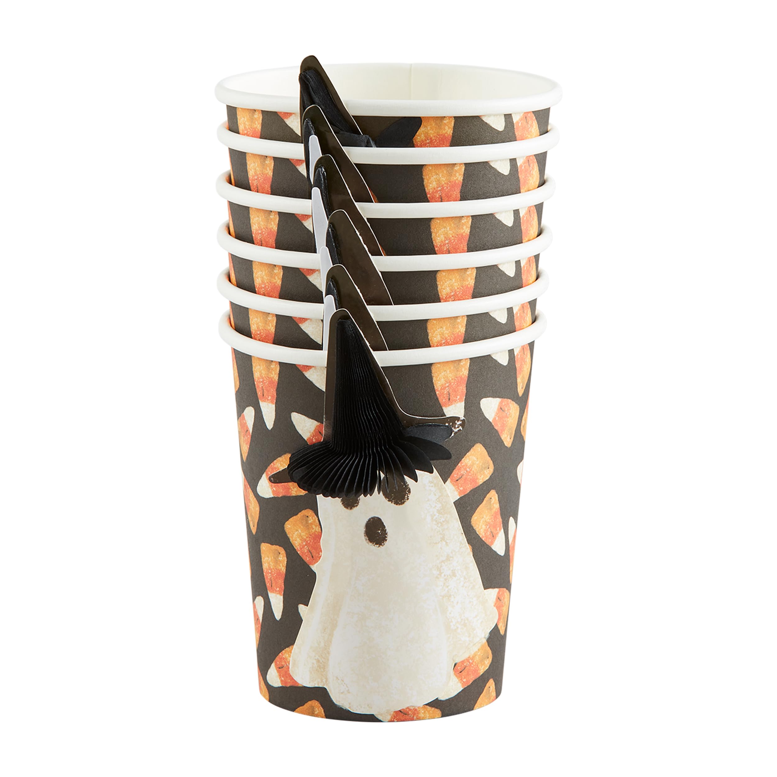 Gobelet en carton pour Halloween fantôme 266 ml avec motif amusant et carton rigide