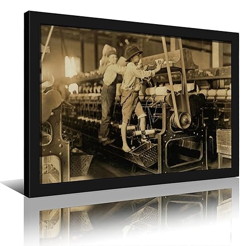 Industrial Revolution Child Labor Historical Vintage Photo Wall Art Paintings