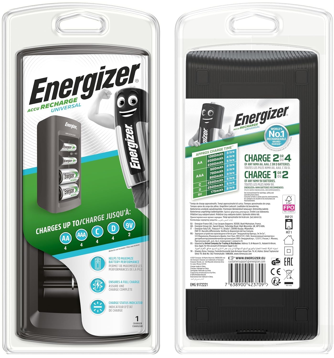 EnergizerS696N Universal Charger,Black