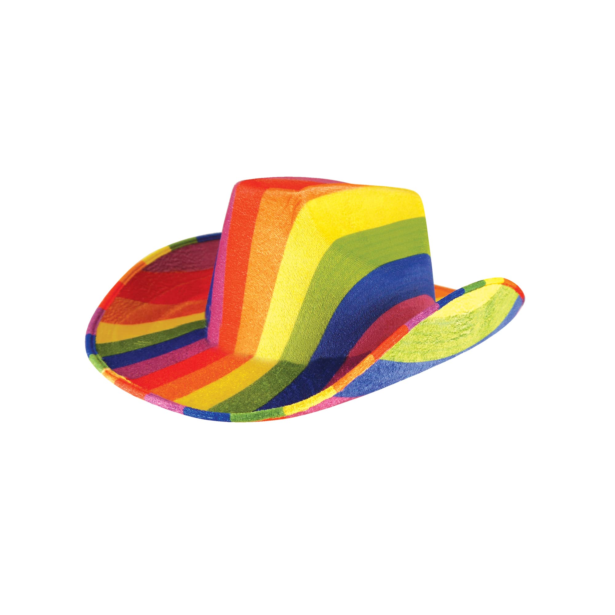 WickedFun® LGBTQ Pride Parade Rainbow Fancy Dress PARTY CLUB MARCH GLASSES HAT Gay Pride Rainbow Accessories (Cowboy Hat)