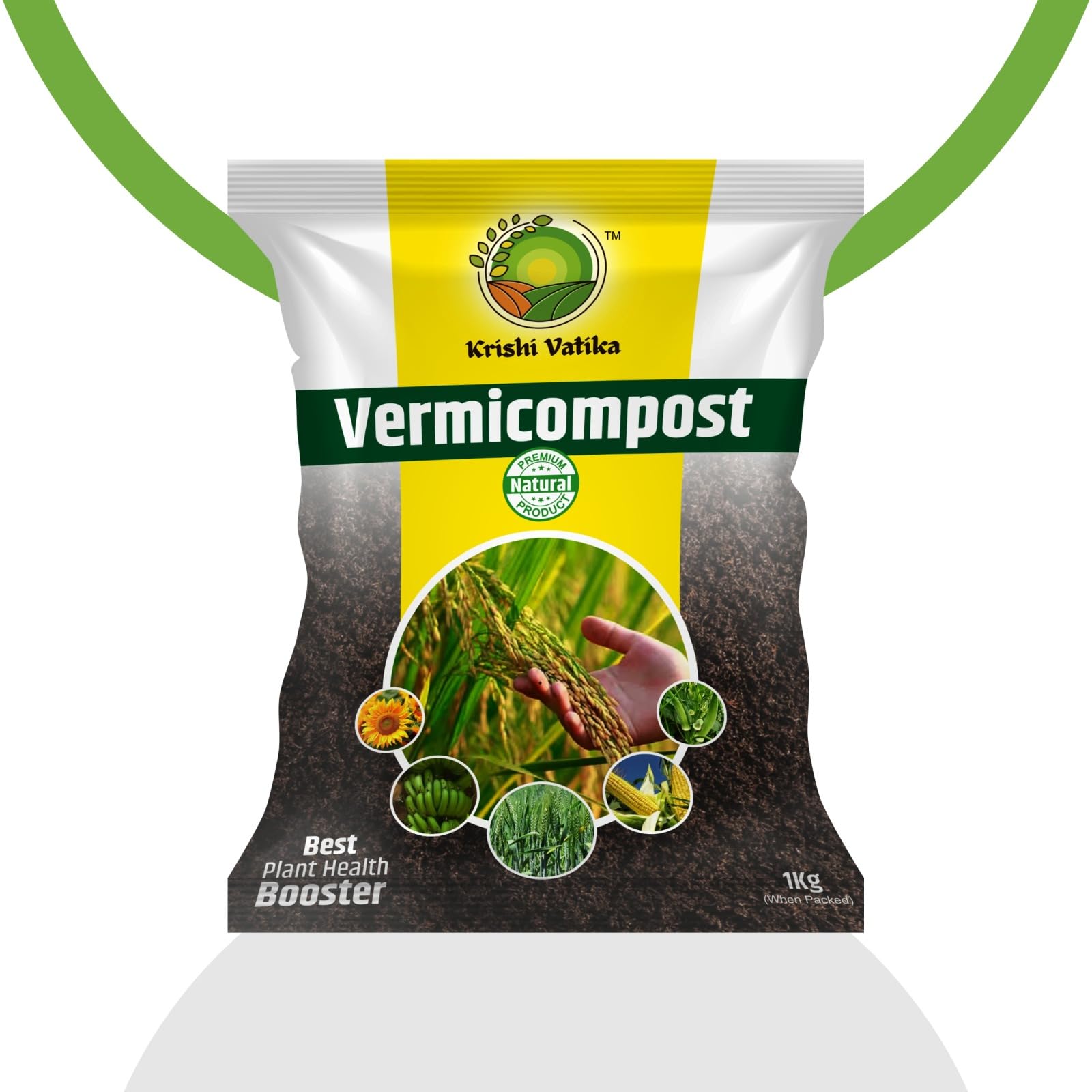 Krishi Vatika Vermicompost For Plants&Home Gardening-Gandul Khat Kechua Khad Manufactured From Cow Dung Earthworm Compost No Smell,Not Wet,Free Flowing Dry Vermi Compost Fertilizer (1 Kg) (B0D94GGHBW) Amazon Price History, Amazon Price Tracker