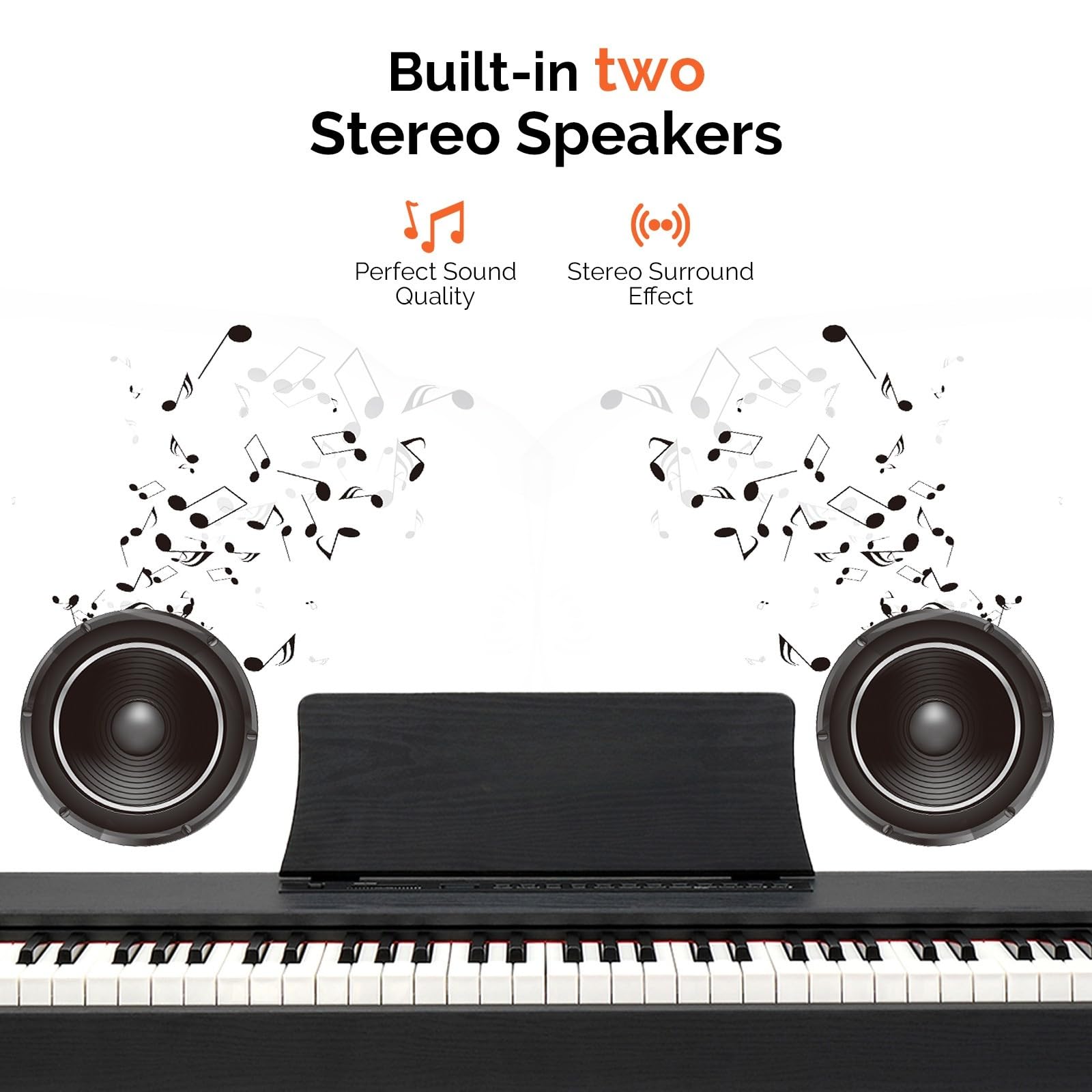 LEADZM Pianoforte Digitale a 88 Tasti, Tastiera Completamente Pesata, Pianoforte Elettrico con MIDI USB, Audio Bluetooth e Altoparlanti Stereo, 128 Toni e Ritmi, Sistema a 3 Pedali (Nero)