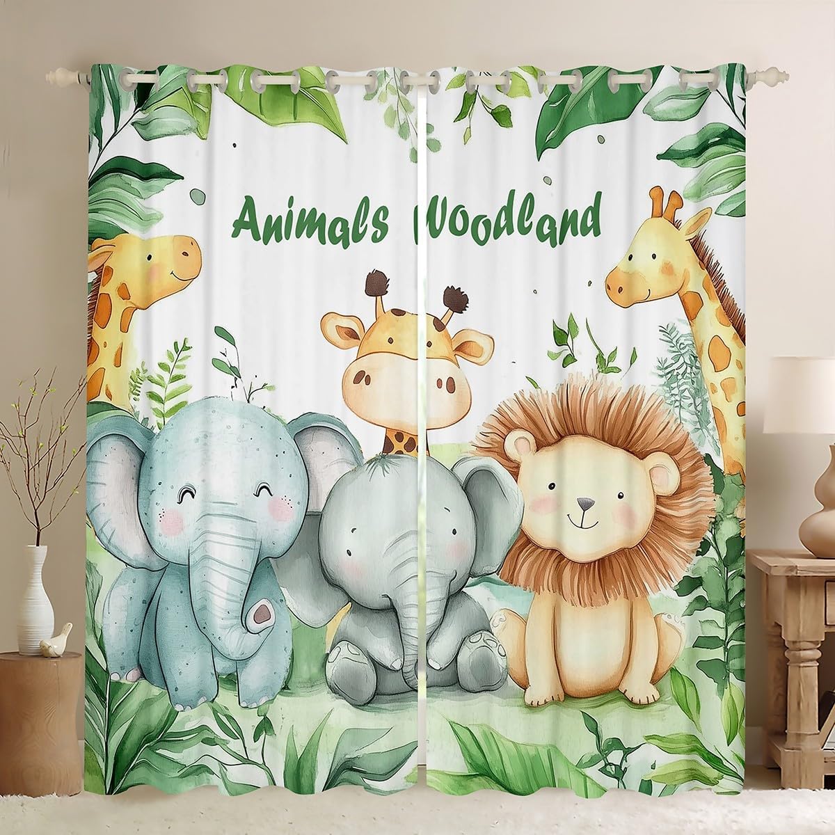 Erosebridal Train Window Curtains Retro Steam Engine Blackout Curtains 42" Wx63 L Railway Track Transport Curtains & Drapes for Kids Boys Teen Men,Autumn Fallen Leaves Window Treatments 2 Panels