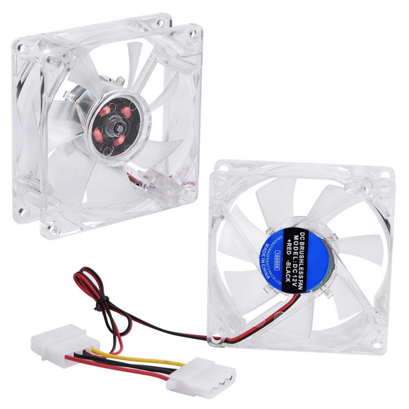 Computerkastventilator, 80 Mm Lange Levensduur Koelventilator Ultradunne 4-pins PWM Intelligente Snelheidsregeling Chassisventilator met Schroeftas voor Computerchassis
