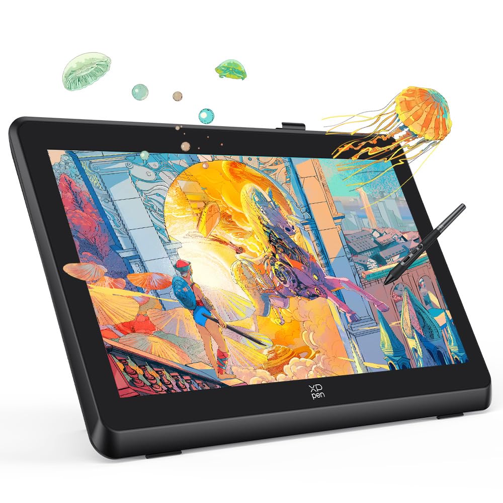 XPPen Artist 22 Plus Tableta Gráfica con Pantalla FHD 16K Niveles de 22" | Tableta Gráfica Dibujo Digital 130% sRGB Lápiz X3 Pro, Compatible con Windows,macOS,Chrome,Android,Linux