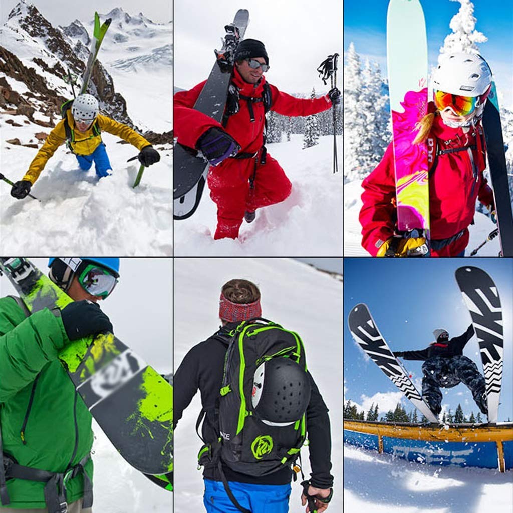 MU Neige Ski Traîneaux Longboard Ski Snowboard Veneer adulte Veneer extérieur Spécial Ski Équipement Hommes et Femmes professionnel Ski,Noir,157cm / 61,8 pouces