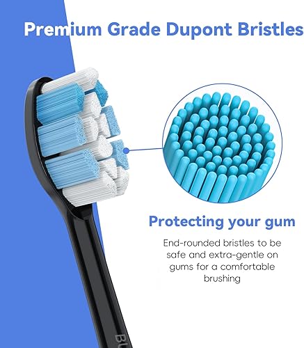 Miniatura 2 de BUTOMKY Cabezal de cepillo de dientes sónico para el cuidado óptimo de las encías, cabezales de cepillo de repuesto compatibles con cepillo de