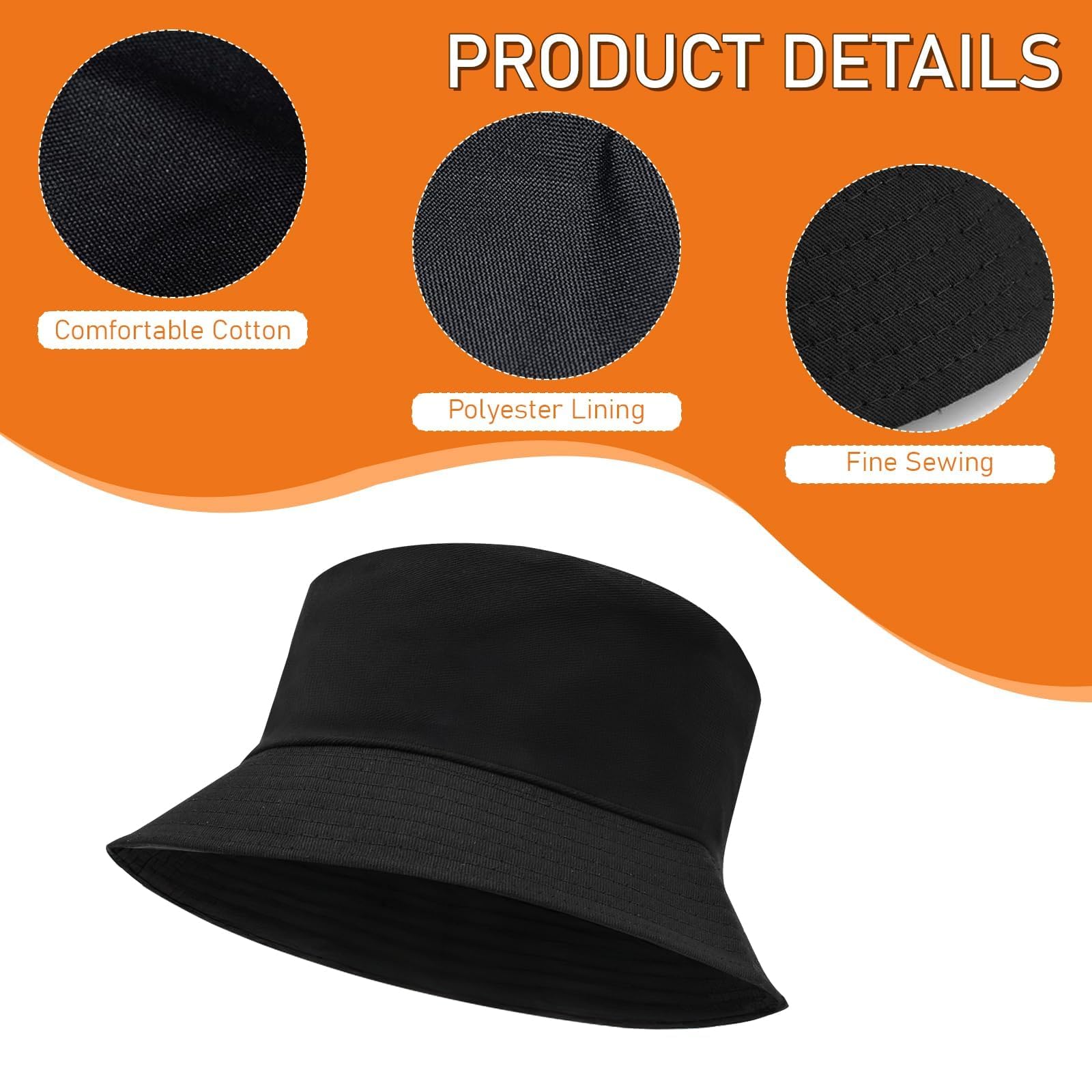 Lot de 12 Bobs Homme Pliable Été, Chapeaux de Soleil Léger pour Unisexes Femme, Chapeau Pêcheur Voyage Plage Randonnée Extérieur