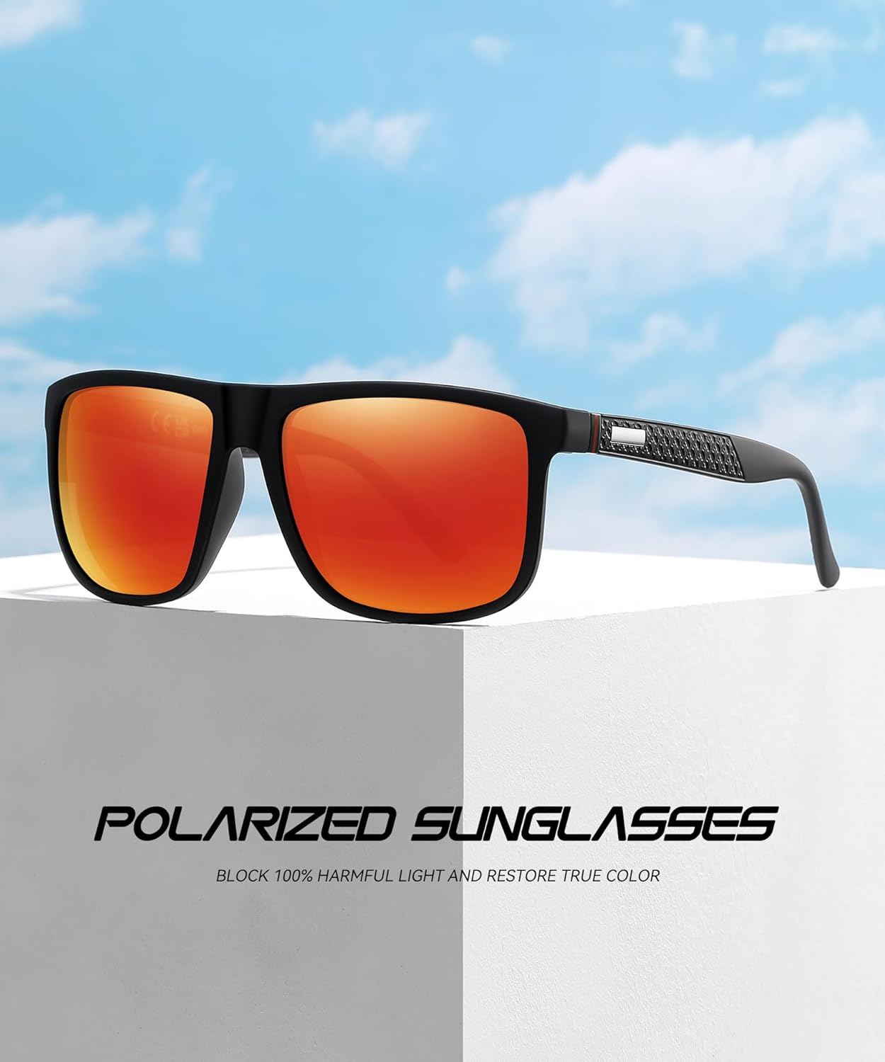Polarized sunglasses for men/women; light frame; HD pilot lenses; Golf/driving/fishing/travel Eyewear - Image 6