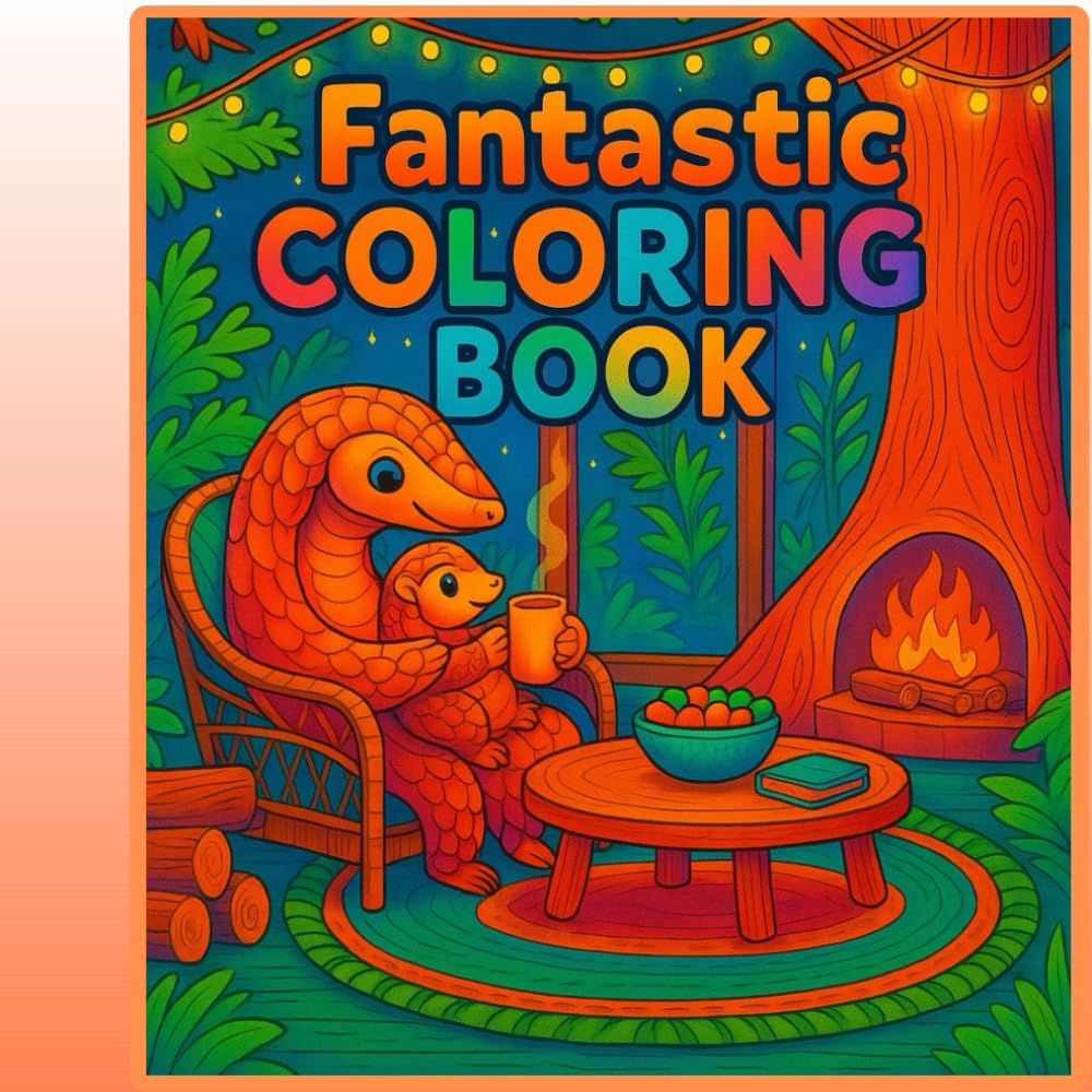 Fantastic Coloring Book: Fun and Easy Coloring Pages Featuring Cute Animals from Every Corner of the Globe