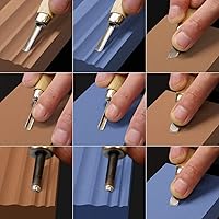 Vista 7 de Sharp Pebble Sharpening Stones for Wood Carving Tools-Two Whetstones Grit 400 & 1000 Gouge Sharpener- Waterstone Sharpening System for Wood Carving