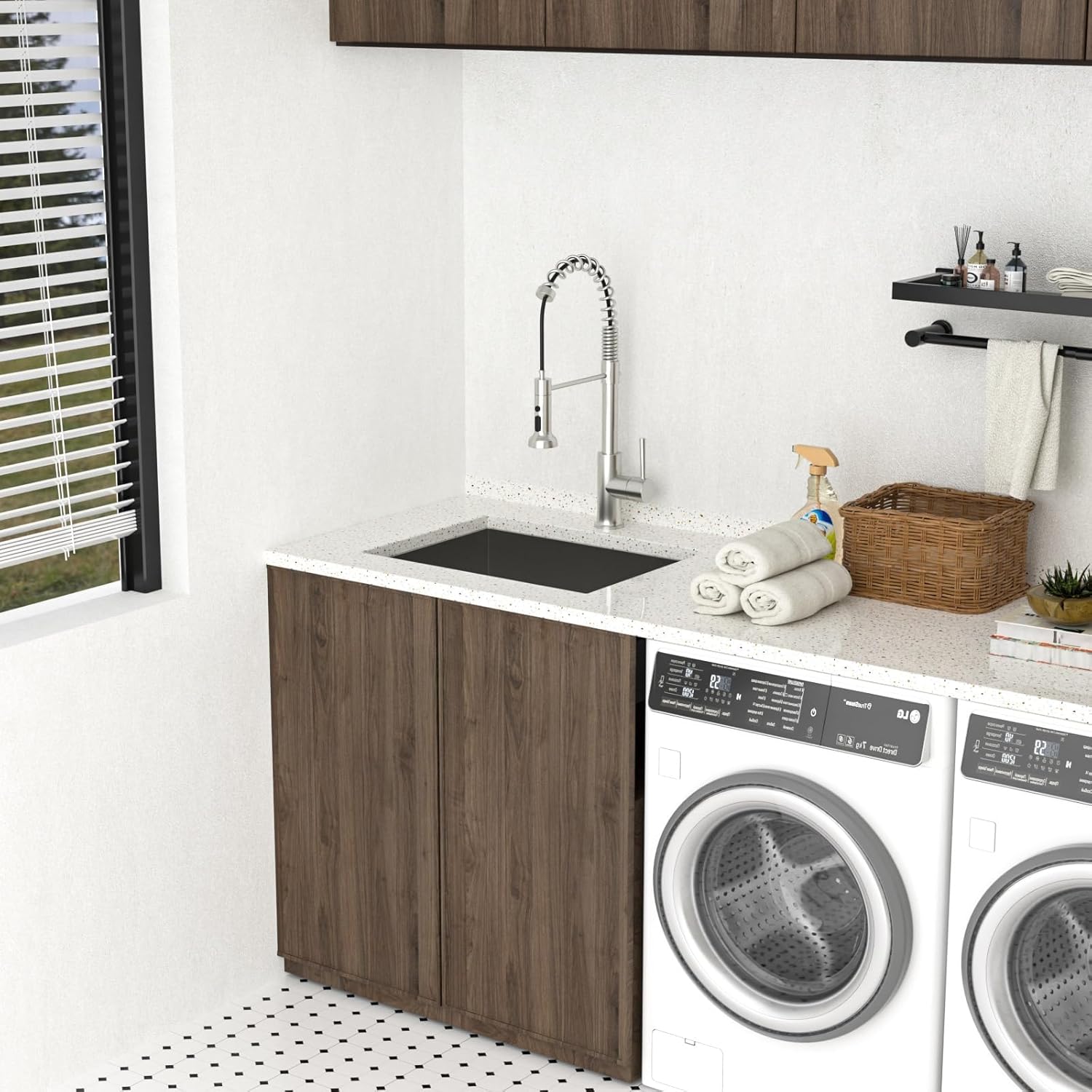 Lordear 21 Inch Laundry Sink Stainless Steel 21x18x12 Undermount Sink Single Bowl 16 Gauge Stainless Steel Deep Laundry Room 12 Inch Deep Utility Sinks