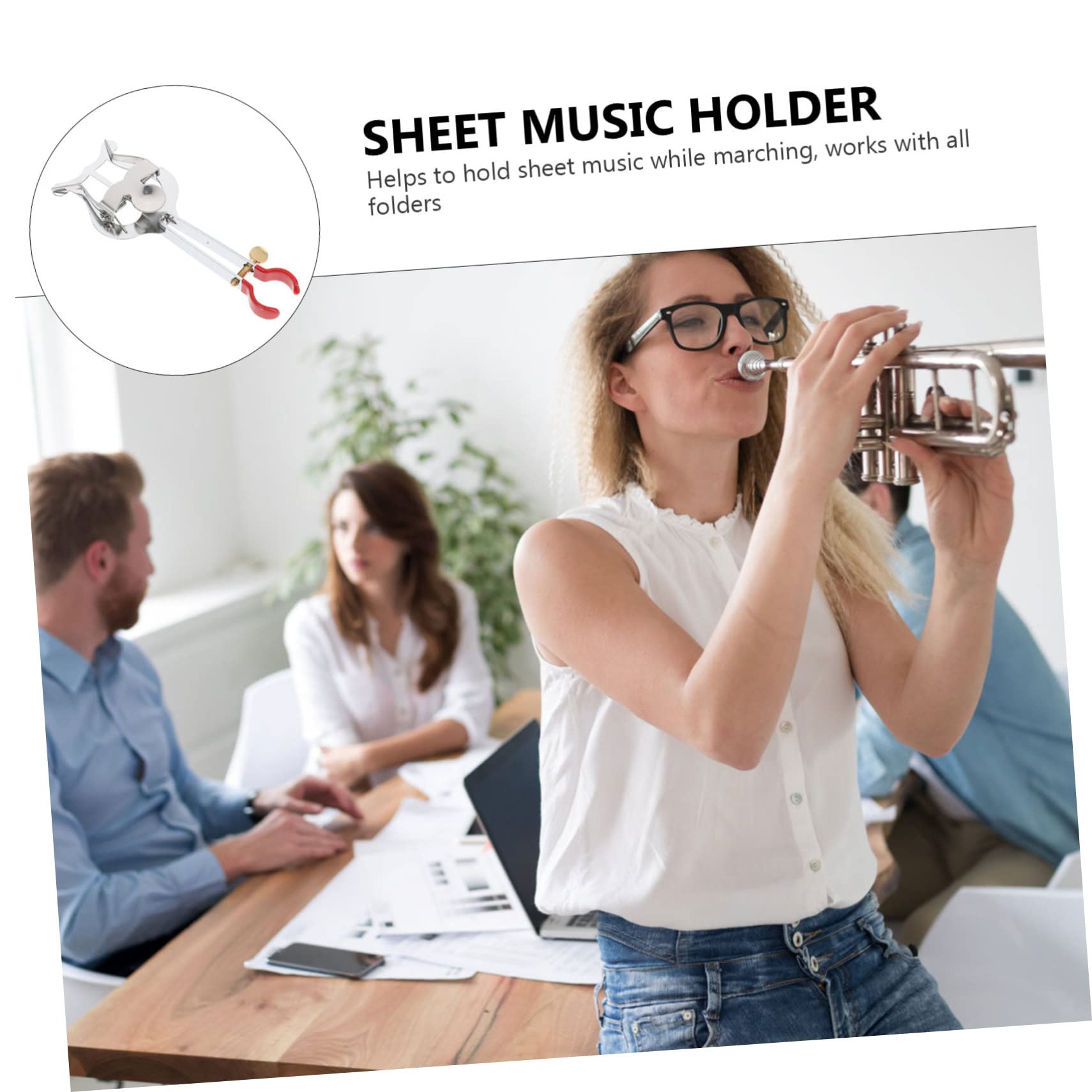 FAVOMOTO 3 Pcs Instrument Score Clip Trumpet Sheet Clip Music Supply Long-term Use Iron Material