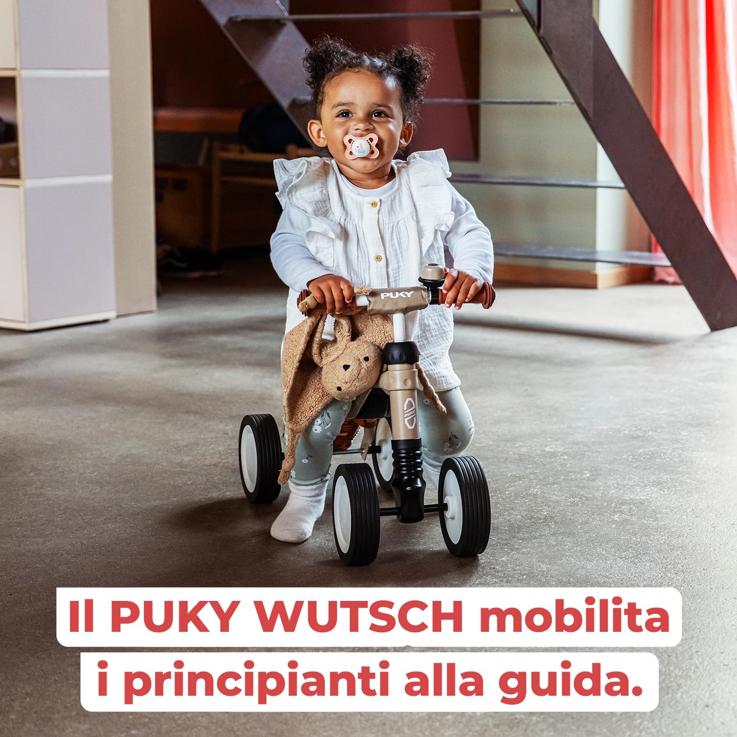 PUKY WUTSCH Multicolore | Bicicletta equilibrio da 1,5 anni | Giocattolo senza pedali | Monopattino per interni e esterni | Veicolo sicuro con asse oscillante | Seduta ergonomica | Ruote silenziose