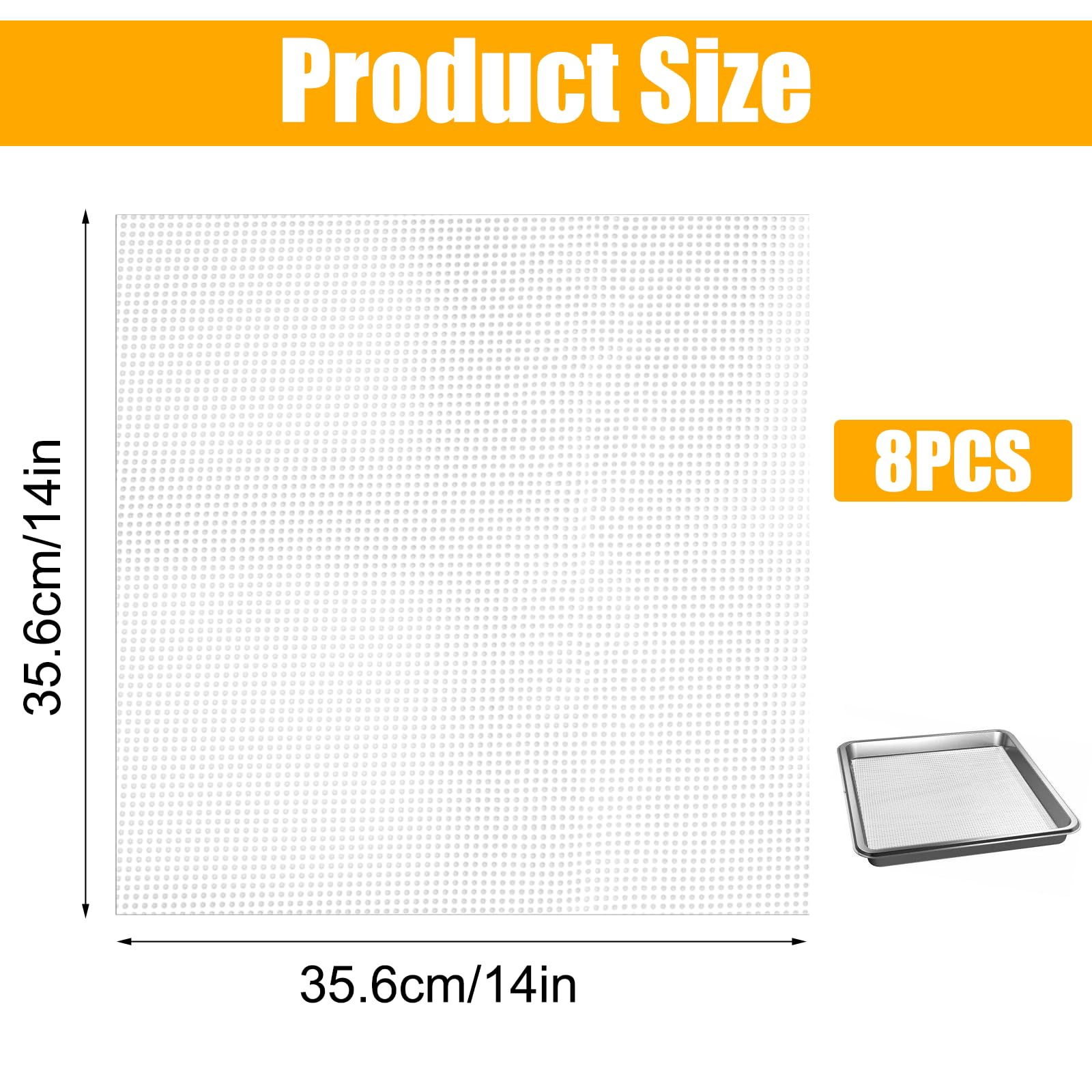 8 Fogli In Silicone Per Disidratatore 35,6x35,6cm - Antiaderenti E Riutilizzabili Per Frutta E Verdura - Foto 5