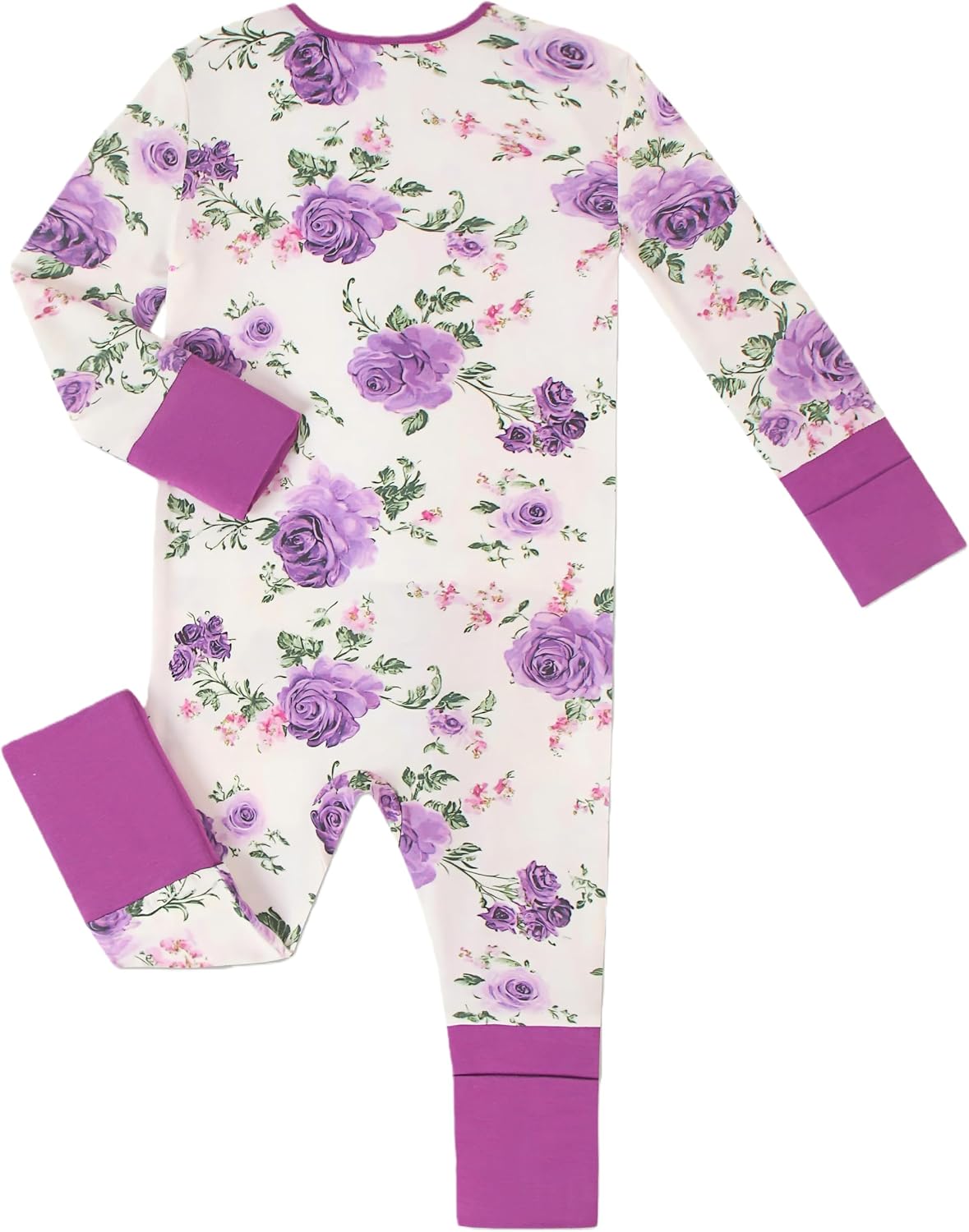 Unisex Baby Bamboo Viscose Long Sleeve Romper, Cute Prints Zipper Footless Jumpsuit, Toddler One-Piece Outfits