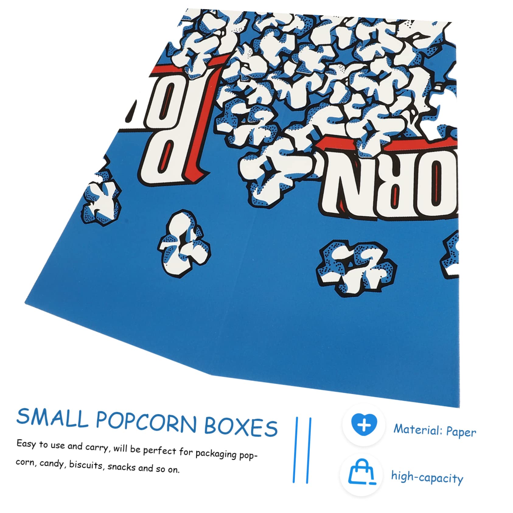 Toyvian Cajas De 100 Uds. Caja De Palomitas De Maíz Titulares De Palomitas De Maíz Tina De Palomitas De Maíz Contenedor De Palomitas De Maíz Cubo De Palomitas De Maíz Papel Microonda
