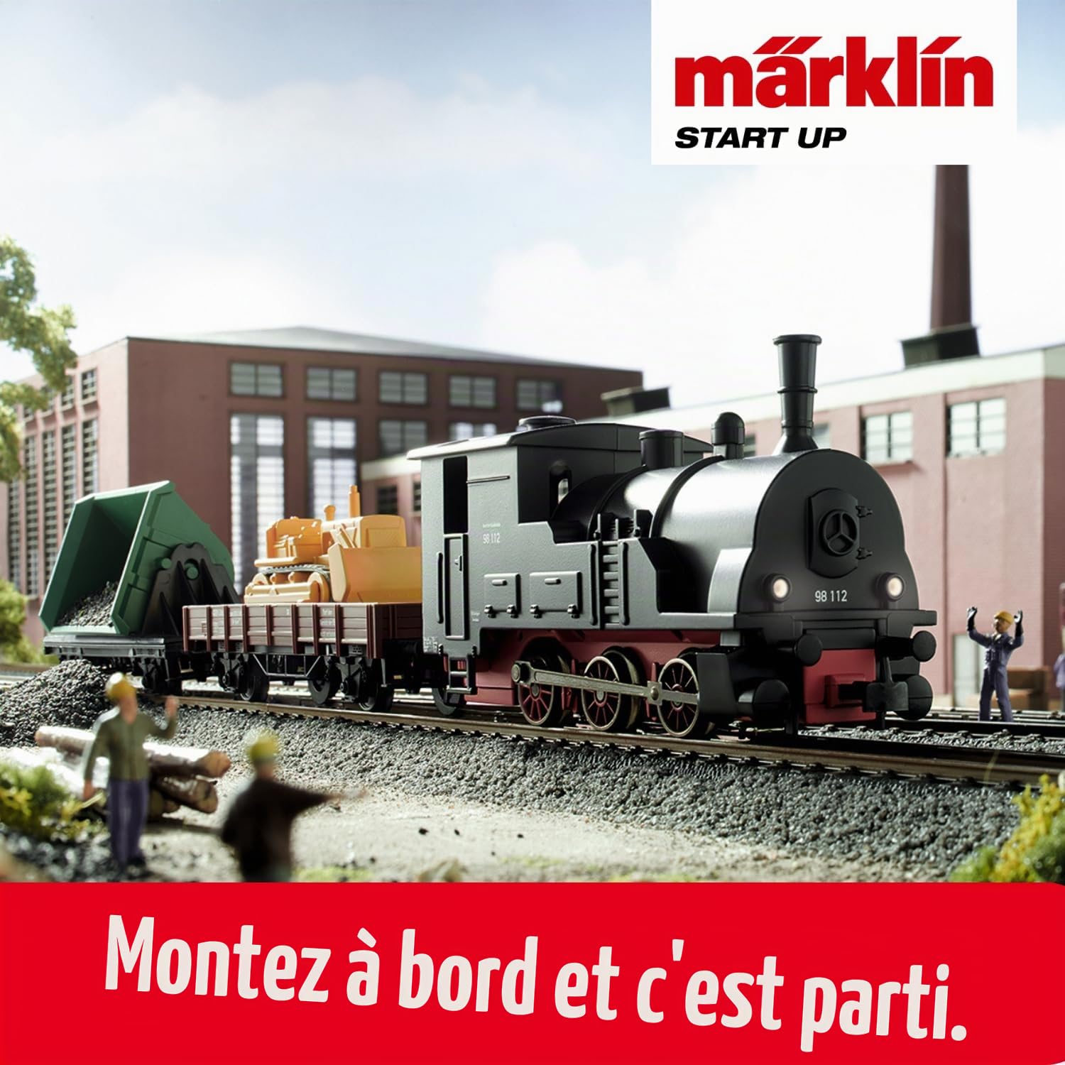 Märklin 29133 Modelleisenbahn Start Up Kit de démarrage Mon Start 230 V, Piste H0 , Locomotive, Chariot, Rails et unité de Commande Inclus dans Le kit de démarrage