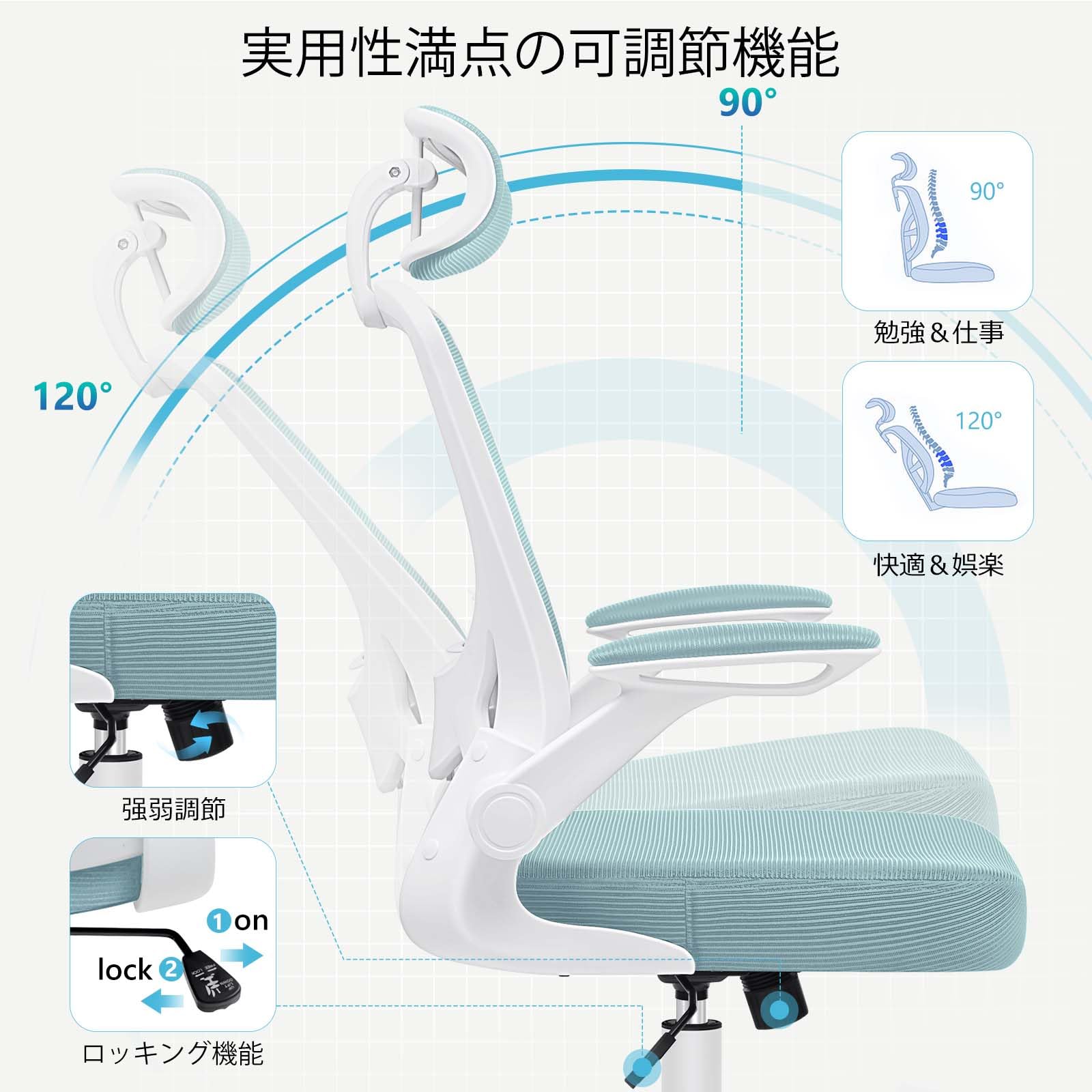 Amazon.co.jp: KERDOM パソコンチェア オフィスチェア 椅子 テレワーク Amazon.co.jp: KERDOM パソコンチェア オフィスチェア 椅子 テレワーク