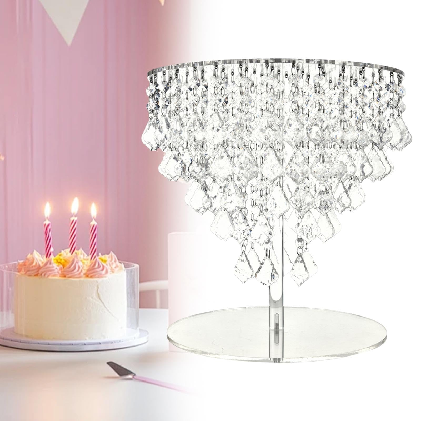 Soporte para Pasteles, Estante para Postres, Expositor de Pasteles, Bandeja para Servir Sencilla para Fiestas, Lámpara de para Cupcakes, Soporte, 25 Cm X 24 Cm