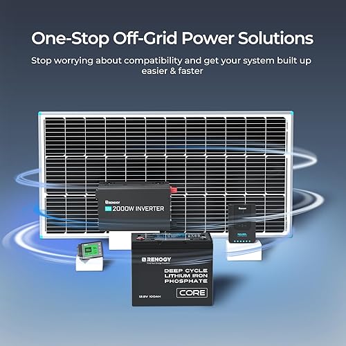 Miniatura 2 de Renogy Batería de ciclo profundo LiFePO4 de litio de 12 V 100 Ah, más de 5000 ciclos profundos, energía de respaldo para motor de arrastre, RV,