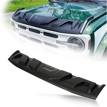 Hood Deflector Protector Fits for 2021-2025 Ford Bronco 2/4-Door | NOT for Bronco Raptor & Sport, Trail Armor, Front Hood Vent, Bonnet Scoop Cover, Hood Guard Shield, Bug Deflector
