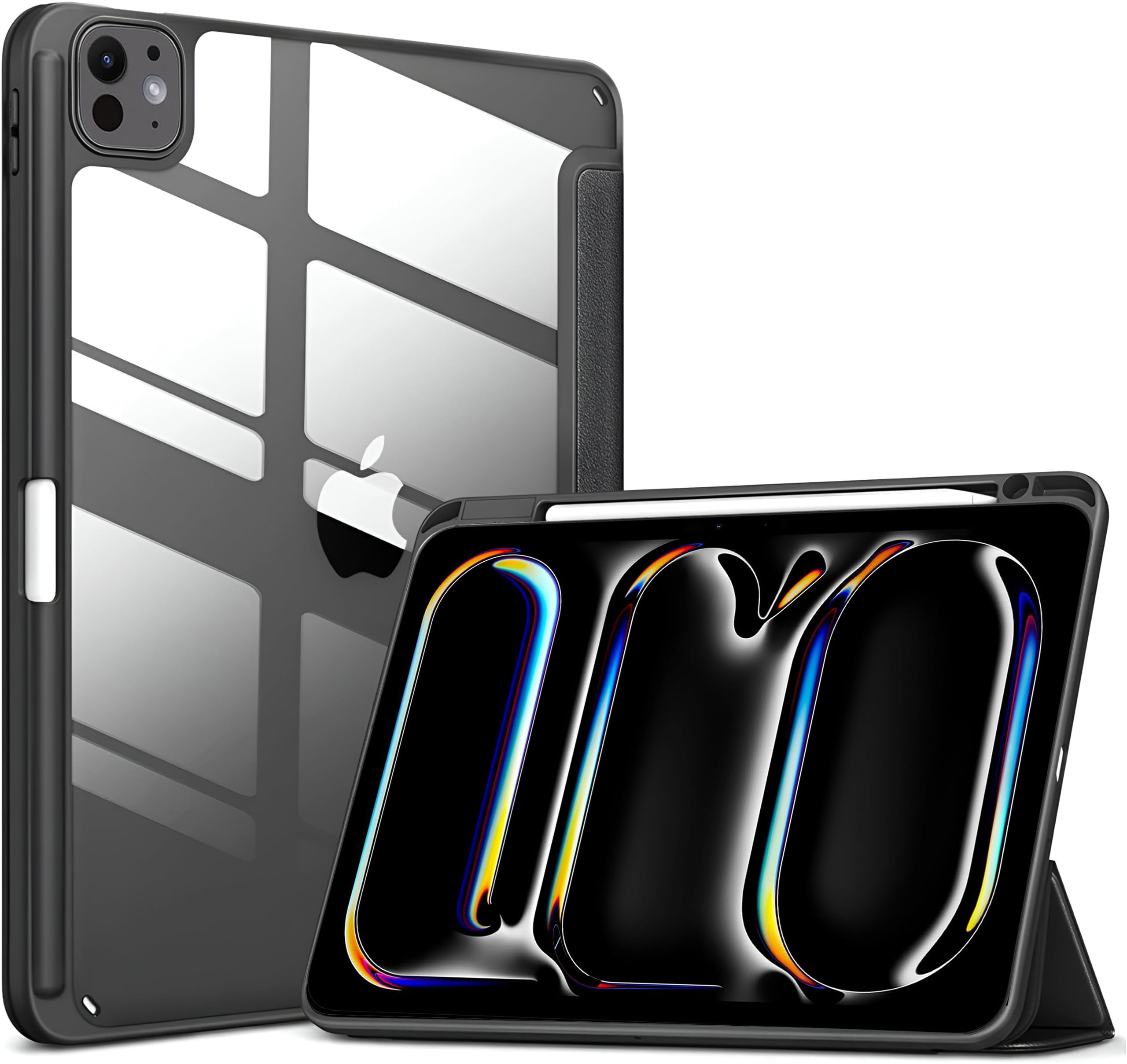 ProElite Case Cover for Apple iPad Pro 11 inch M4 2024 Cover, Smart Flip Case for Apple iPad Pro 11 inch M4 2024, Transparent Smart Flip Cover with Pencil Holder, Black (B0D4HD9T6F) Amazon Price History, Amazon Price Tracker